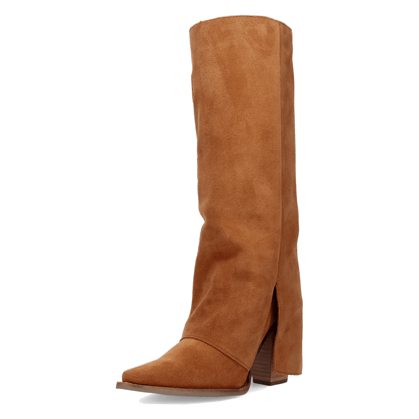 PRODUCT SHOT BUCKLE BUNNY SUEDE LEATHER BOOT AT 225 DEGREE ANGLE