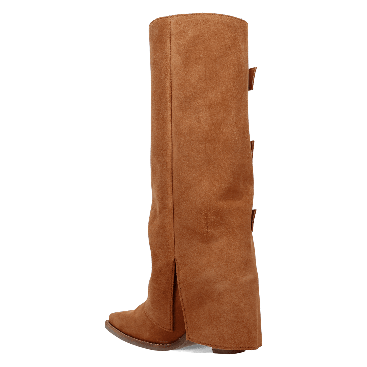 PRODUCT SHOT BUCKLE BUNNY SUEDE LEATHER BOOT AT 270 DEGREE ANGLE