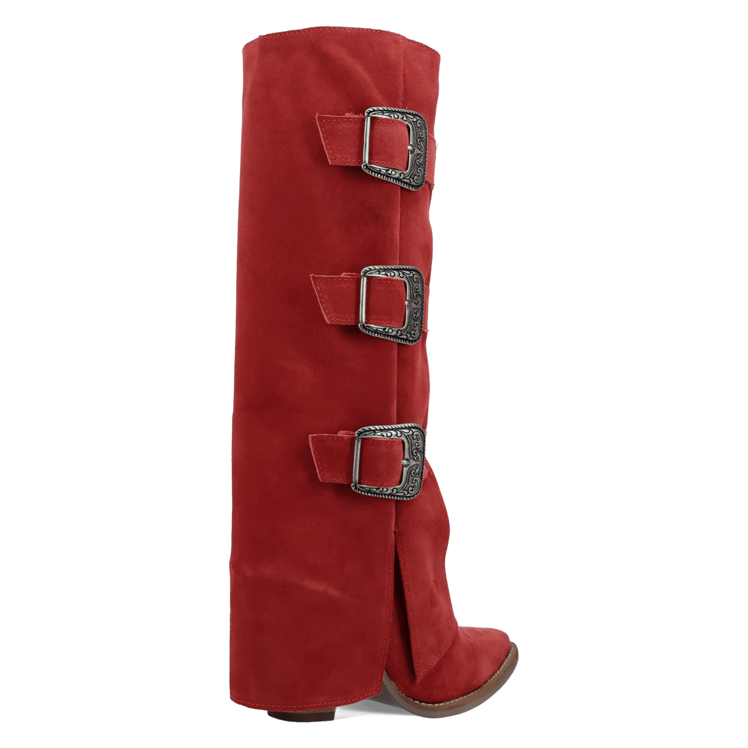 PRODUCT SHOT BUCKLE BUNNY SUEDE LEATHER BOOT AT 315 DEGREE ANGLE