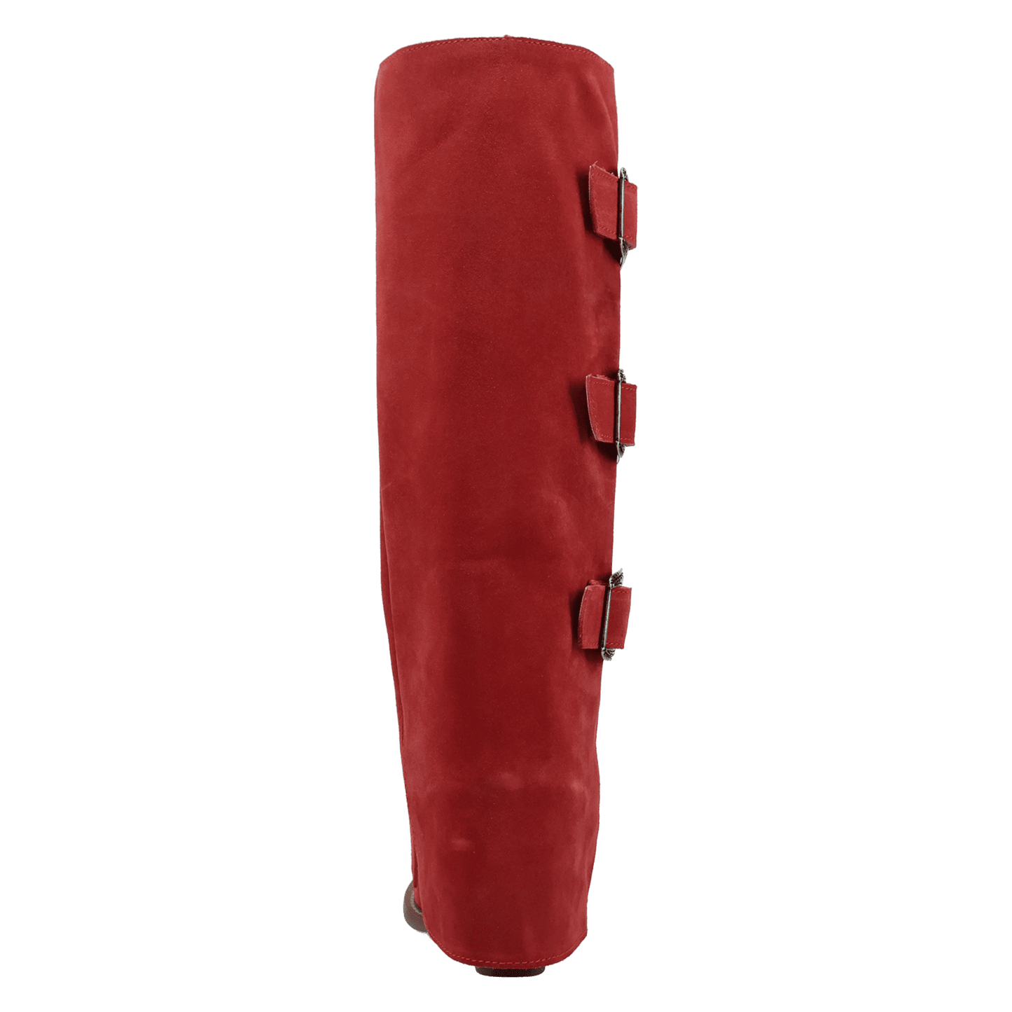 PRODUCT SHOT BUCKLE BUNNY SUEDE LEATHER BOOT AT 180 DEGREE BACK ANGLE