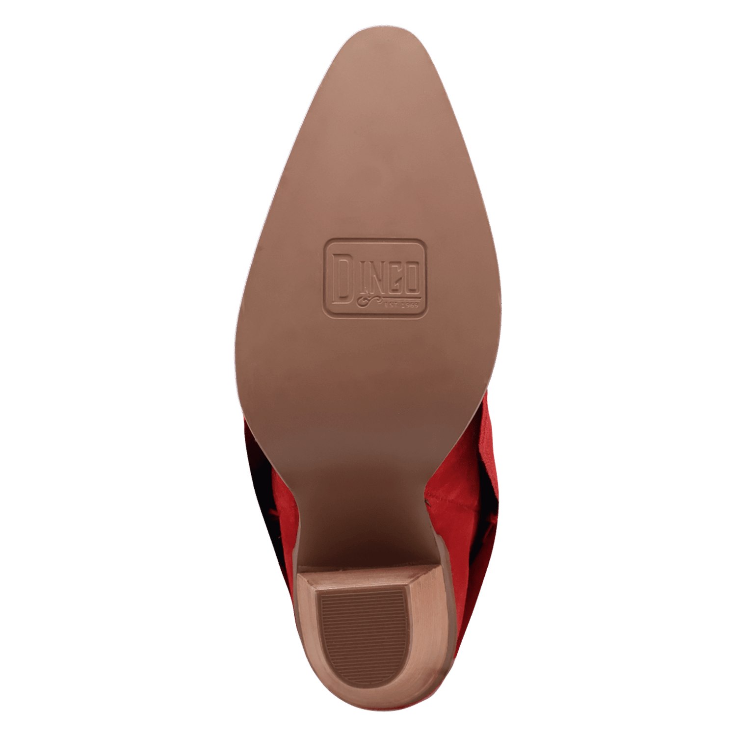 PRODUCT SHOT BUCKLE BUNNY SUEDE LEATHER BOOT AT OUTSOLE ANGLE