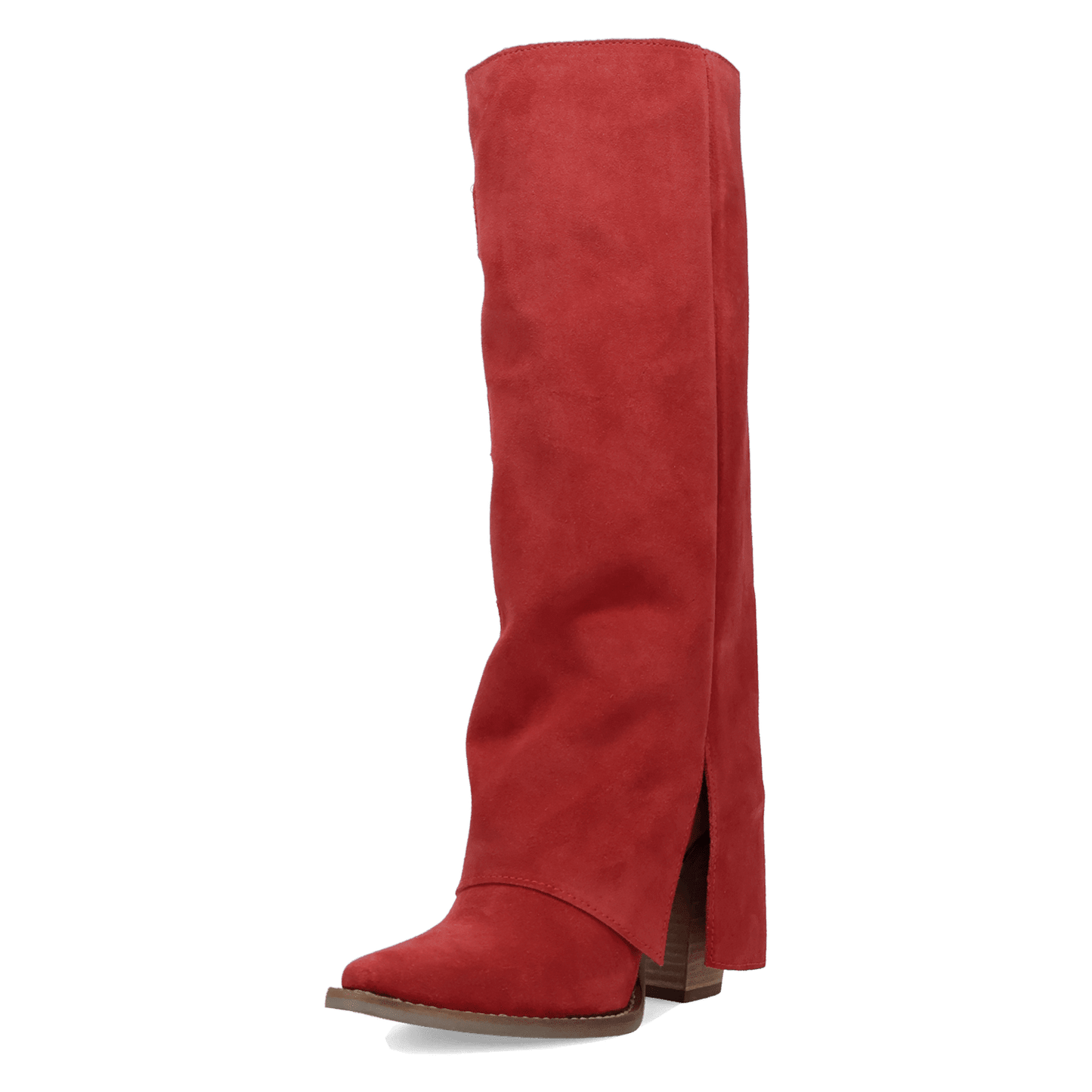 PRODUCT SHOT BUCKLE BUNNY SUEDE LEATHER BOOT AT 225 DEGREE ANGLE