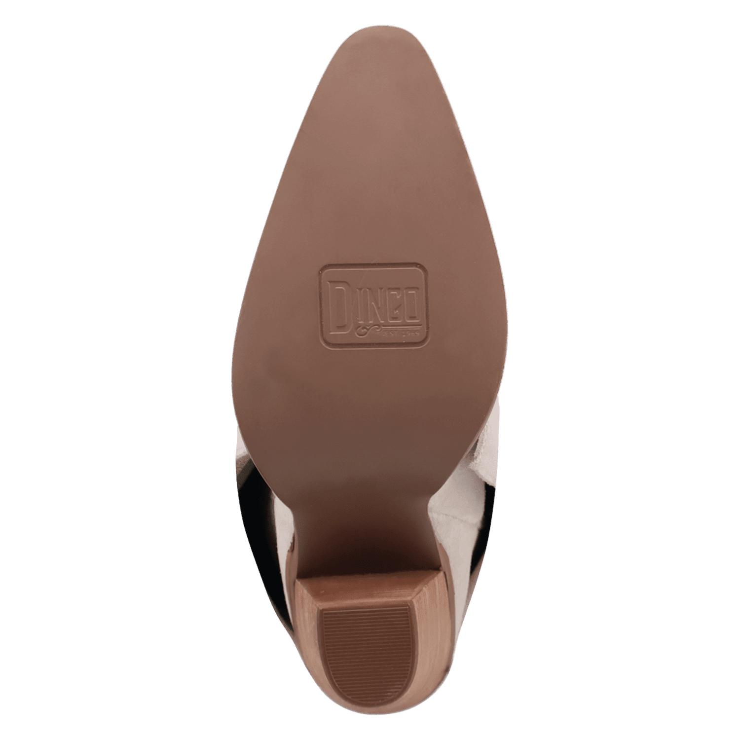 PRODUCT SHOT BUCKLE BUNNY SUEDE LEATHER BOOT AT OUTSOLE ANGLE