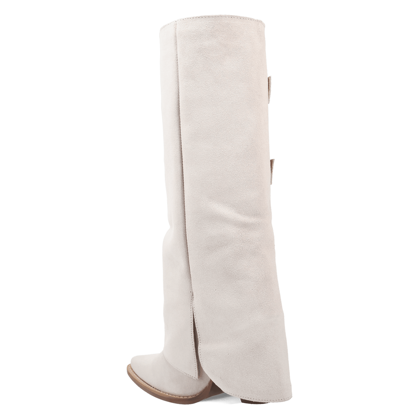 PRODUCT SHOT BUCKLE BUNNY SUEDE LEATHER BOOT AT 270 DEGREE ANGLE