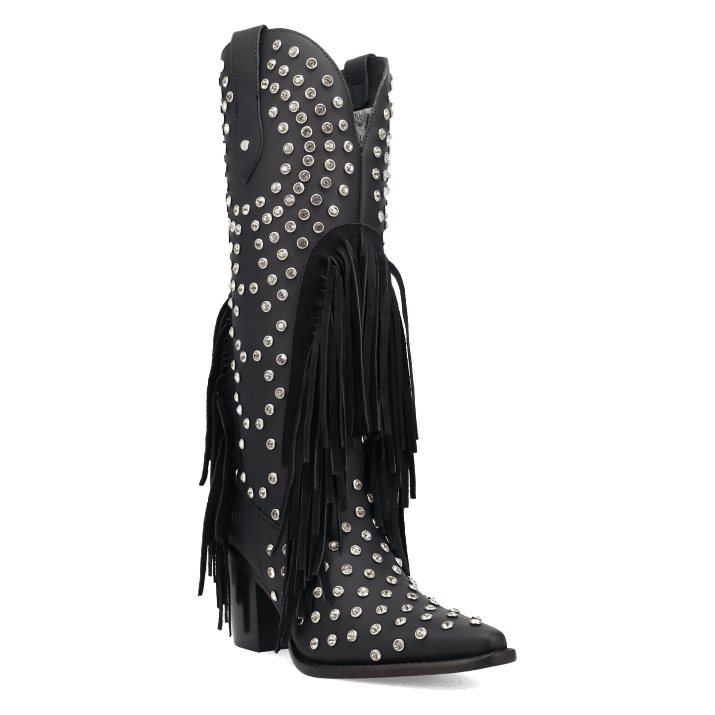 PRODUCT SHOT SHOW PONY LEATHER BOOT AT 45 DEGREE ANGLE