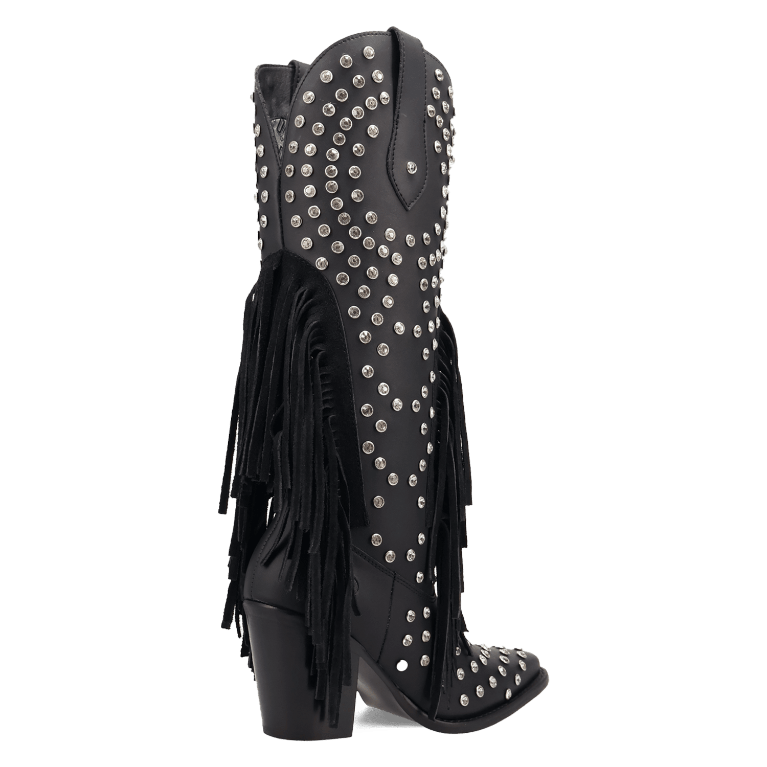 PRODUCT SHOT SHOW PONY LEATHER BOOT AT 315 DEGREE ANGLE