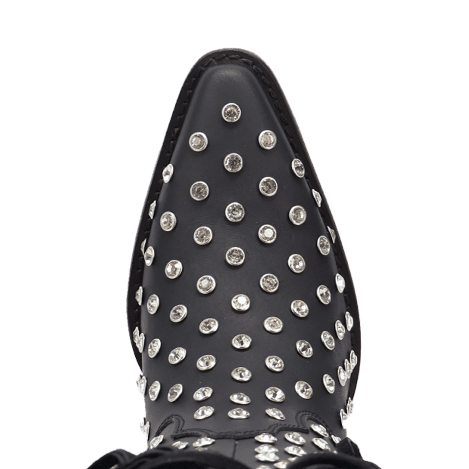 PRODUCT SHOT SHOW PONY LEATHER BOOT AT TOE ANGLE