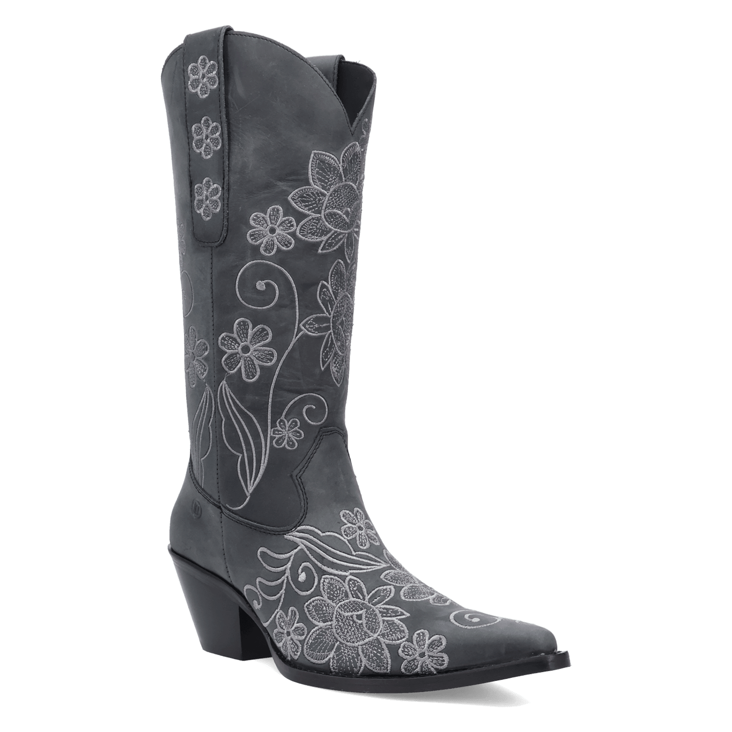 PRODUCT SHOT WESTERN SWING LEATHER BOOT AT 45 DEGREE ANGLE