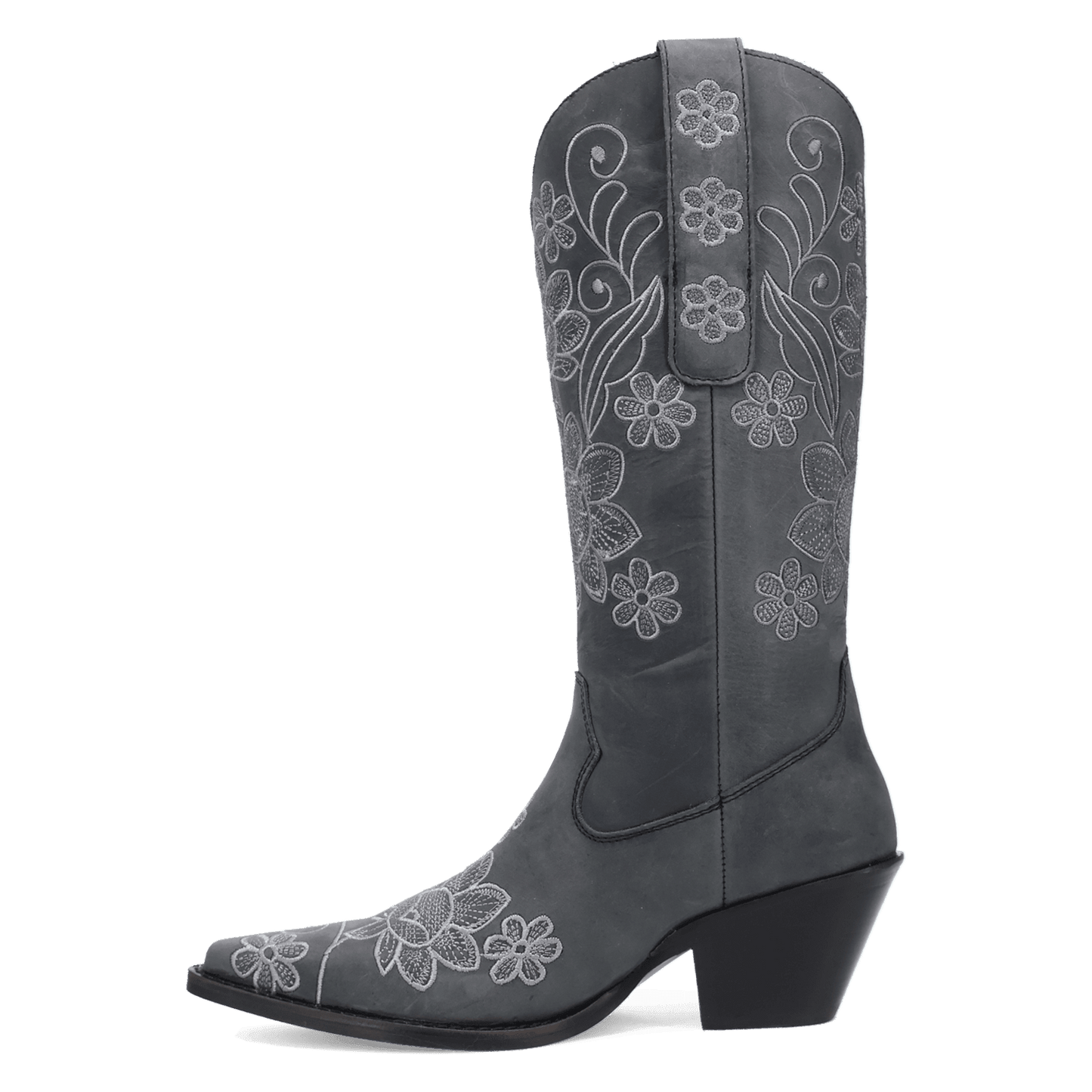 PRODUCT SHOT WESTERN SWING LEATHER BOOT AT 135 DEGREE OUTSIDE ANGLE