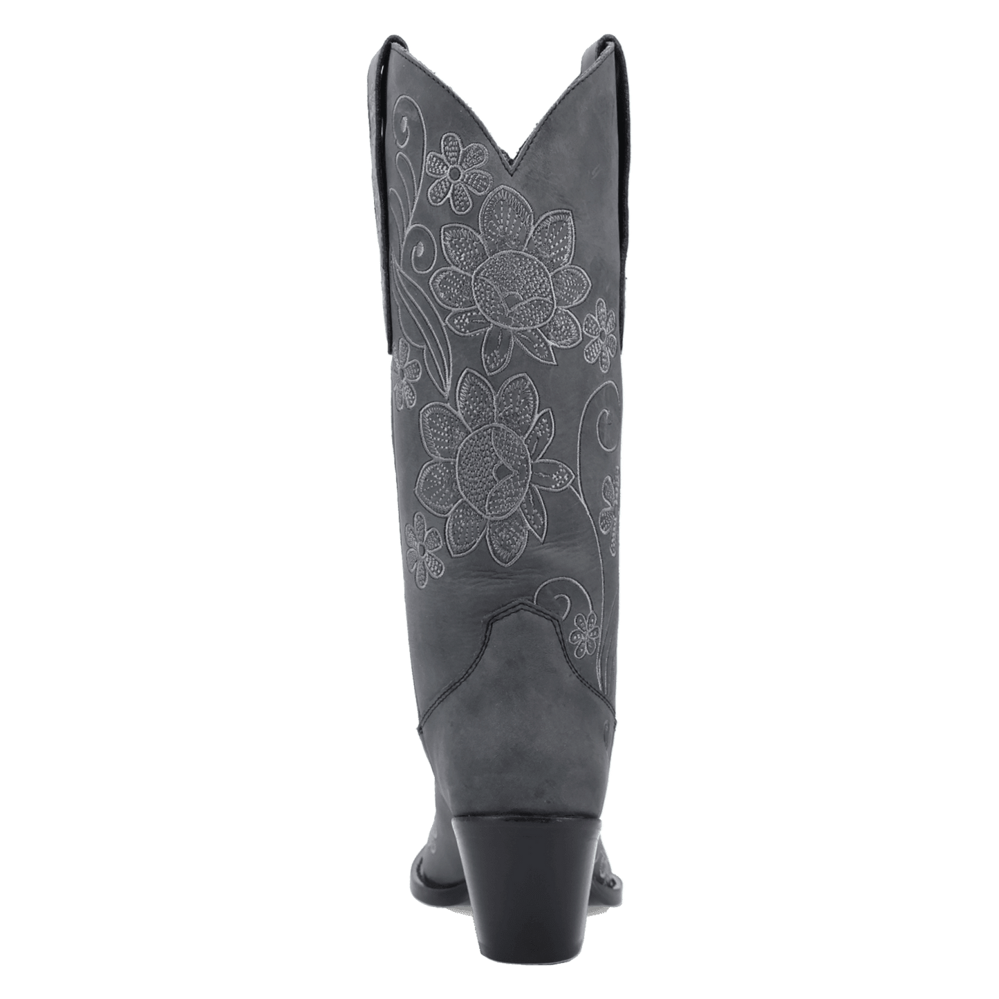 PRODUCT SHOT WESTERN SWING LEATHER BOOT AT 180 DEGREE BACK ANGLE