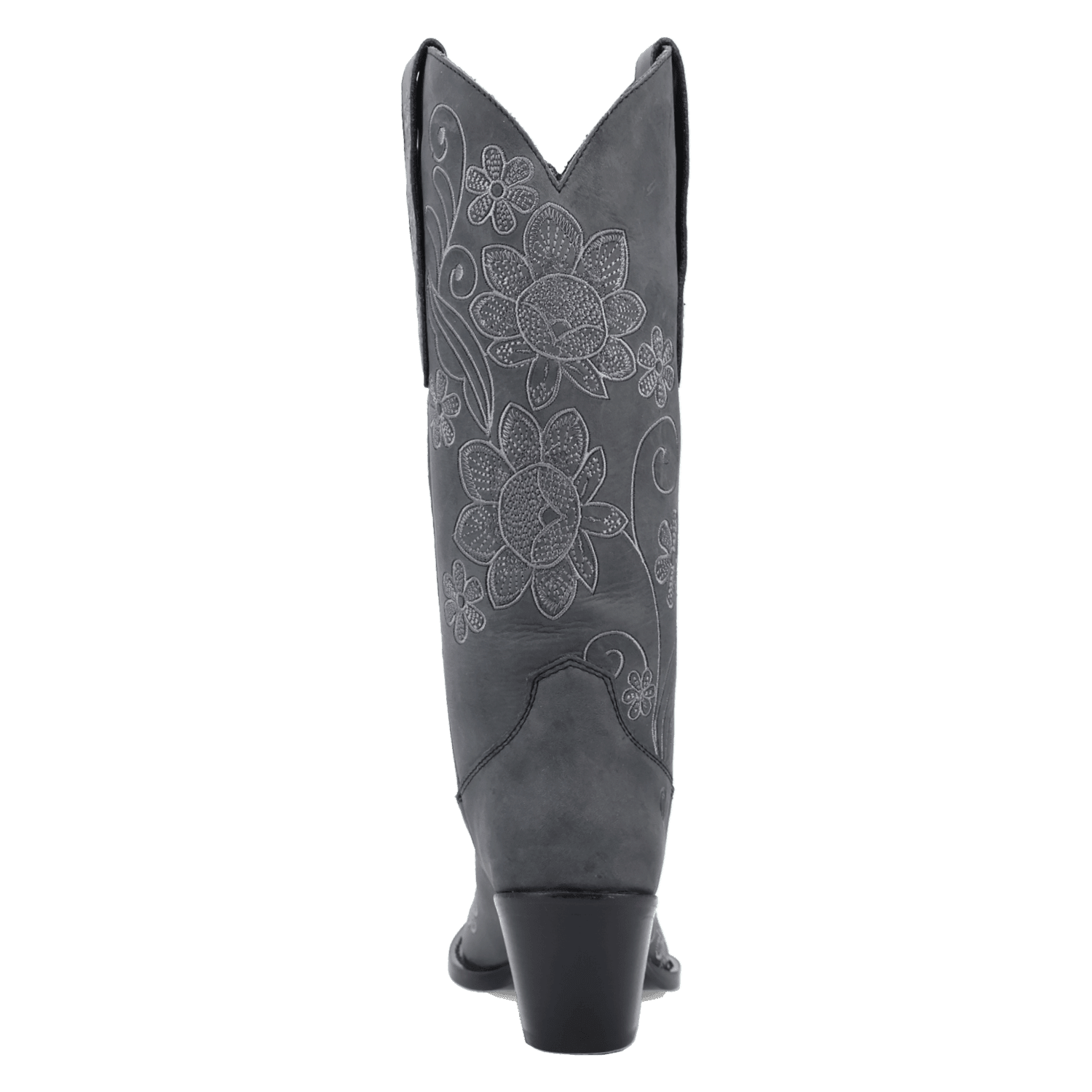 PRODUCT SHOT WESTERN SWING LEATHER BOOT AT 180 DEGREE BACK ANGLE