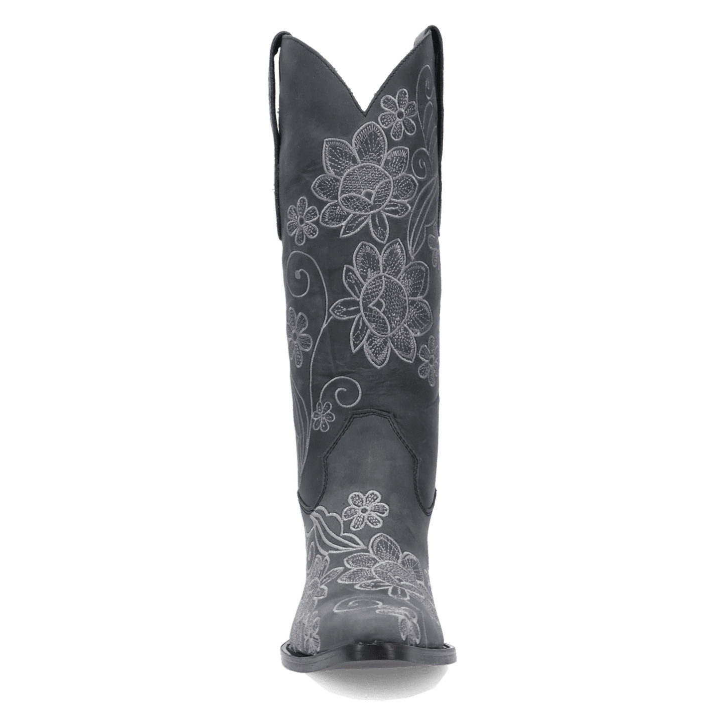 PRODUCT SHOT WESTERN SWING LEATHER BOOT AT FRONT ANGLE