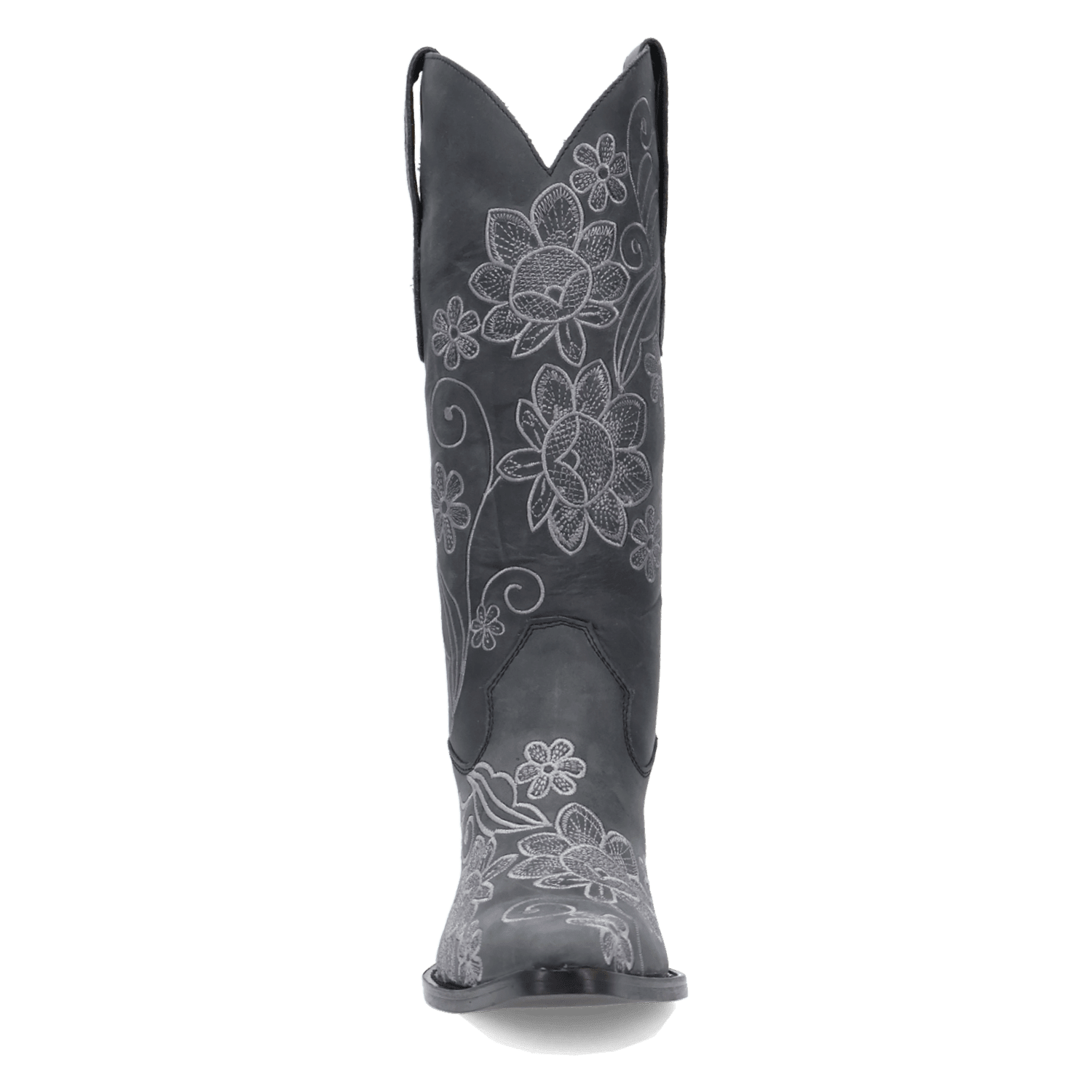 PRODUCT SHOT WESTERN SWING LEATHER BOOT AT FRONT ANGLE