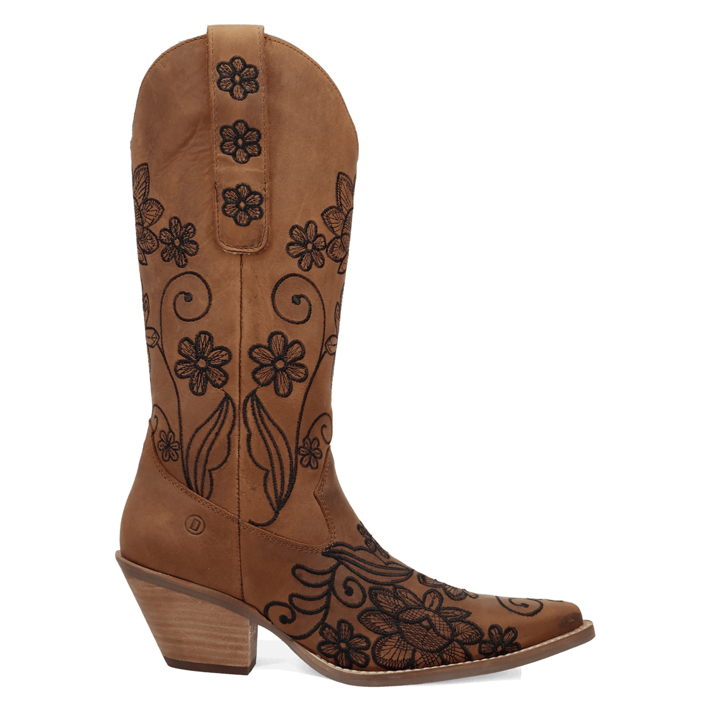 PRODUCT SHOT WESTERN SWING LEATHER BOOT AT 90 DEGREE INSIDE ANGLE