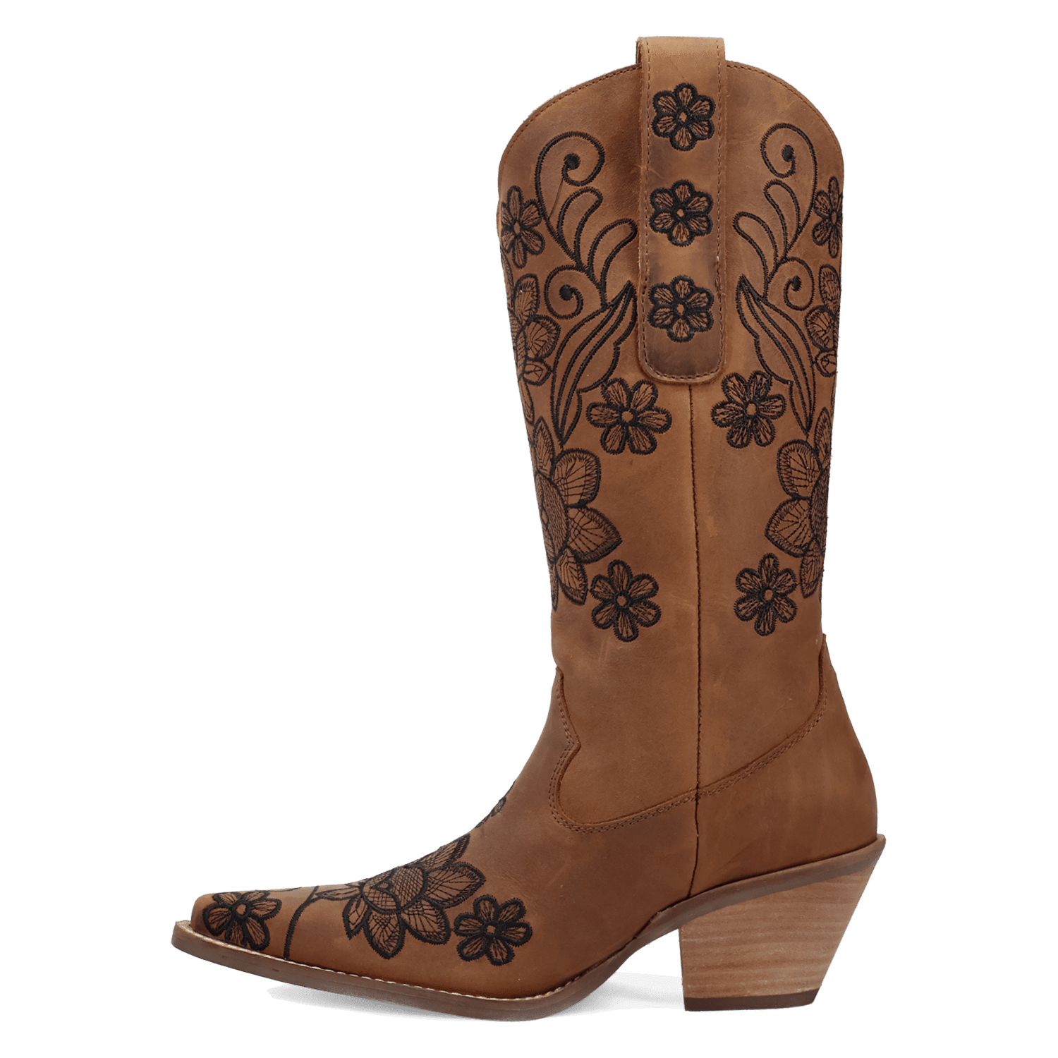 PRODUCT SHOT WESTERN SWING LEATHER BOOT AT 135 DEGREE OUTSIDE ANGLE