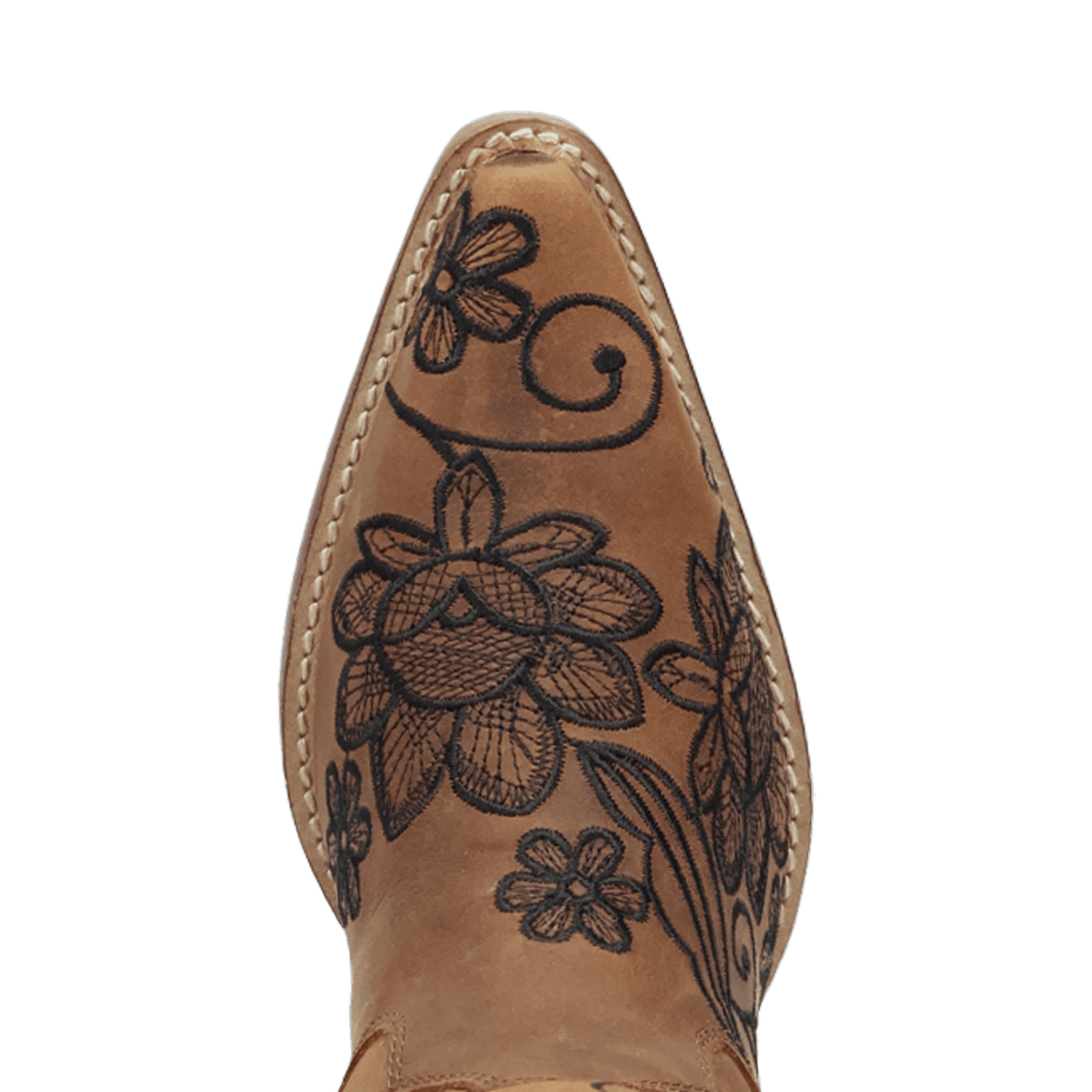 PRODUCT SHOT WESTERN SWING LEATHER BOOT AT TOE ANGLE