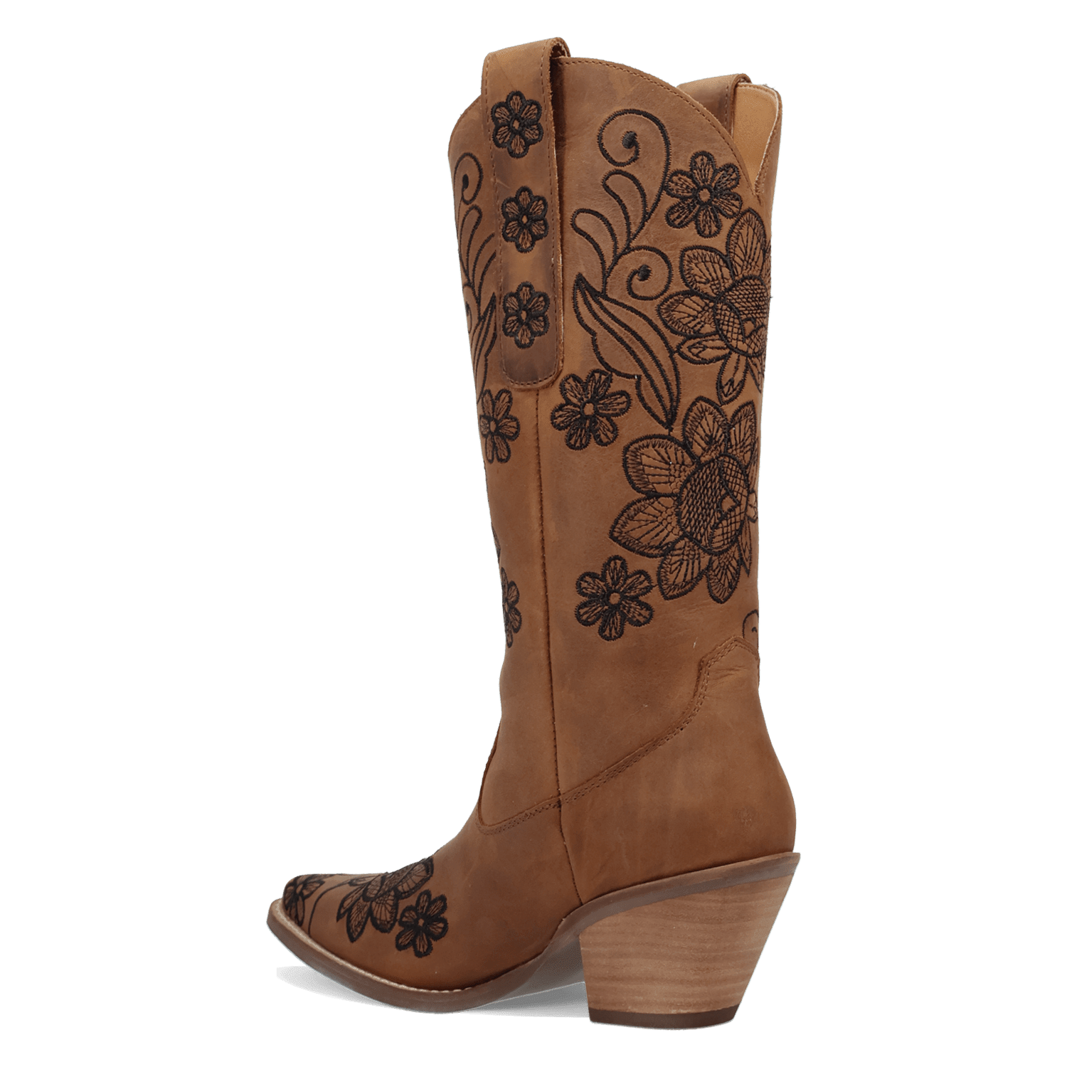 PRODUCT SHOT WESTERN SWING LEATHER BOOT AT 270 DEGREE ANGLE