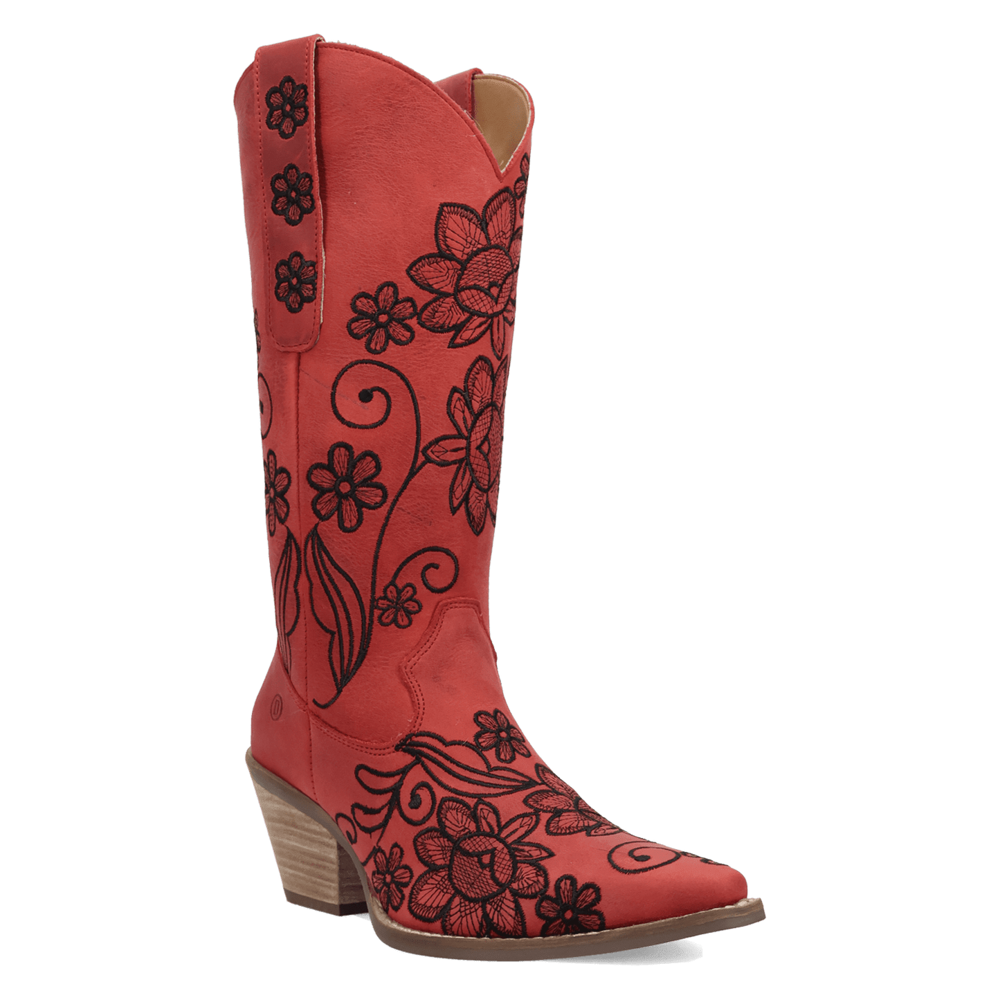 PRODUCT SHOT WESTERN SWING LEATHER BOOT AT 45 DEGREE ANGLE