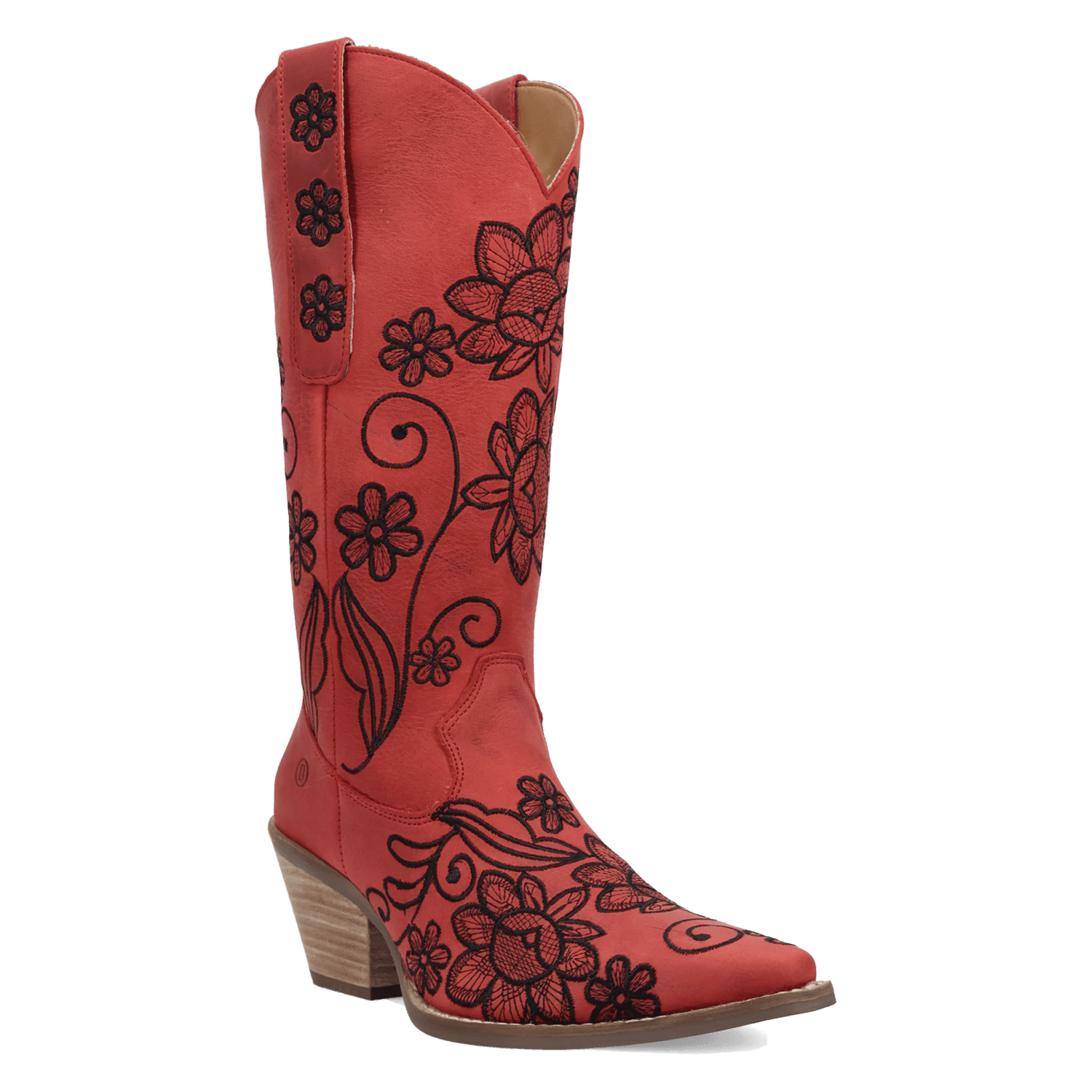 PRODUCT SHOT WESTERN SWING LEATHER BOOT AT 45 DEGREE ANGLE