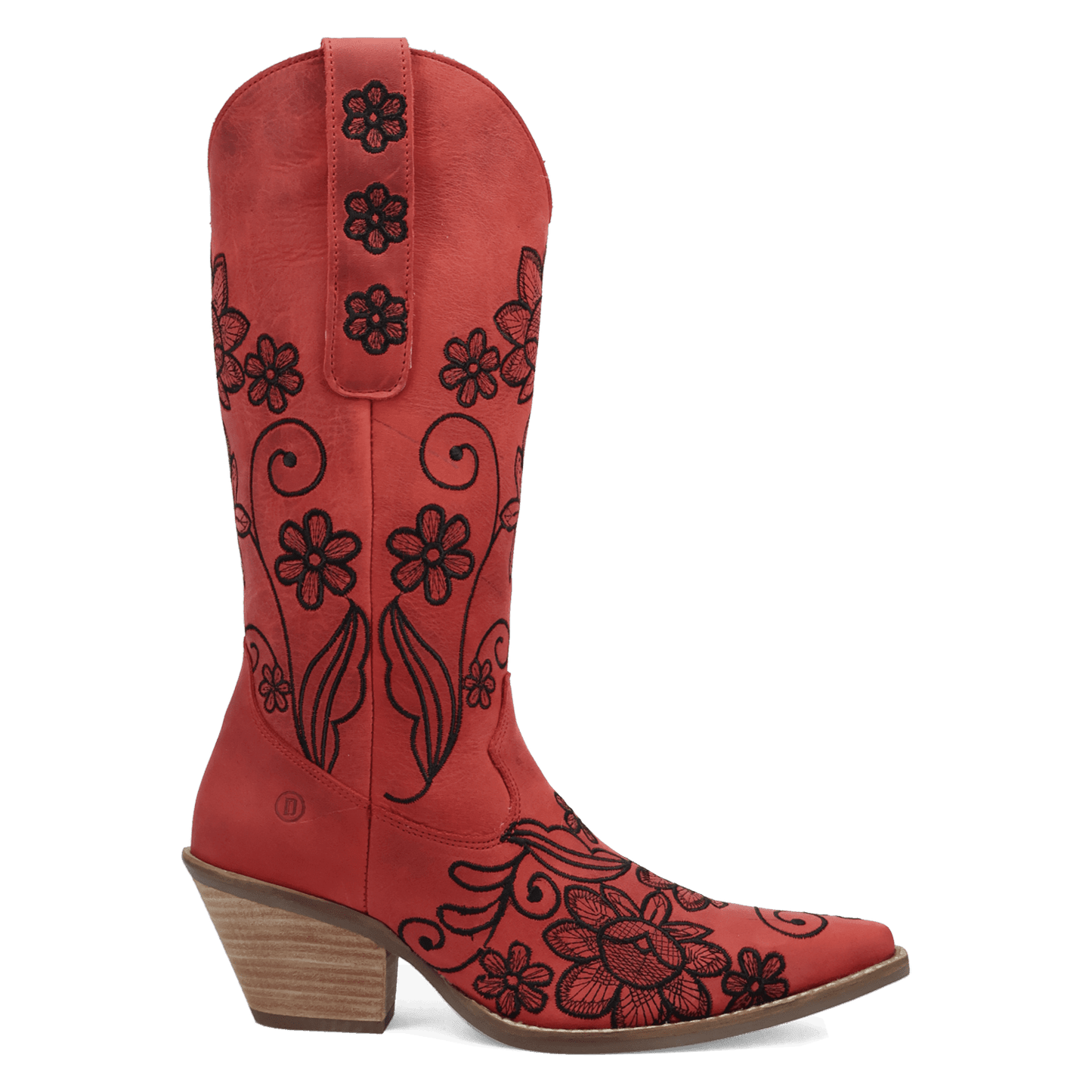 PRODUCT SHOT WESTERN SWING LEATHER BOOT AT 90 DEGREE INSIDE ANGLE