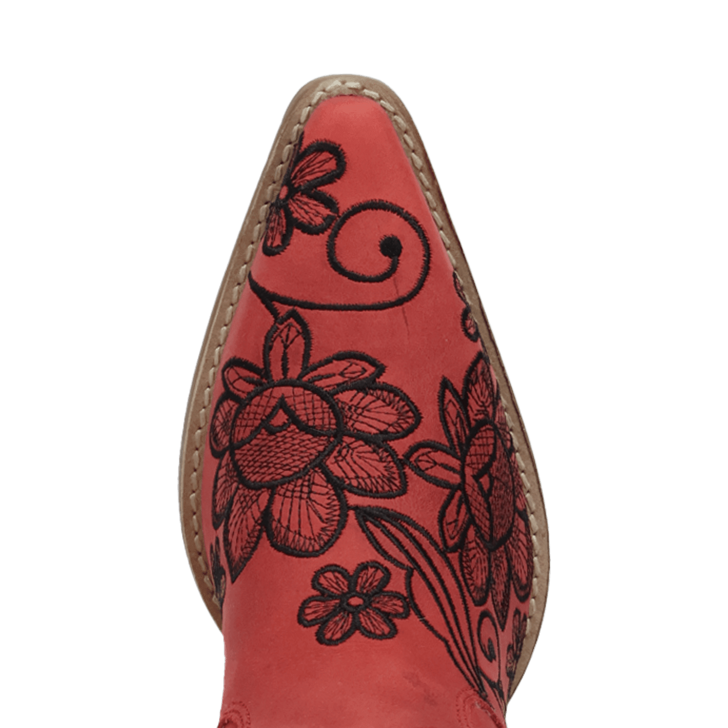 PRODUCT SHOT WESTERN SWING LEATHER BOOT AT TOE ANGLE