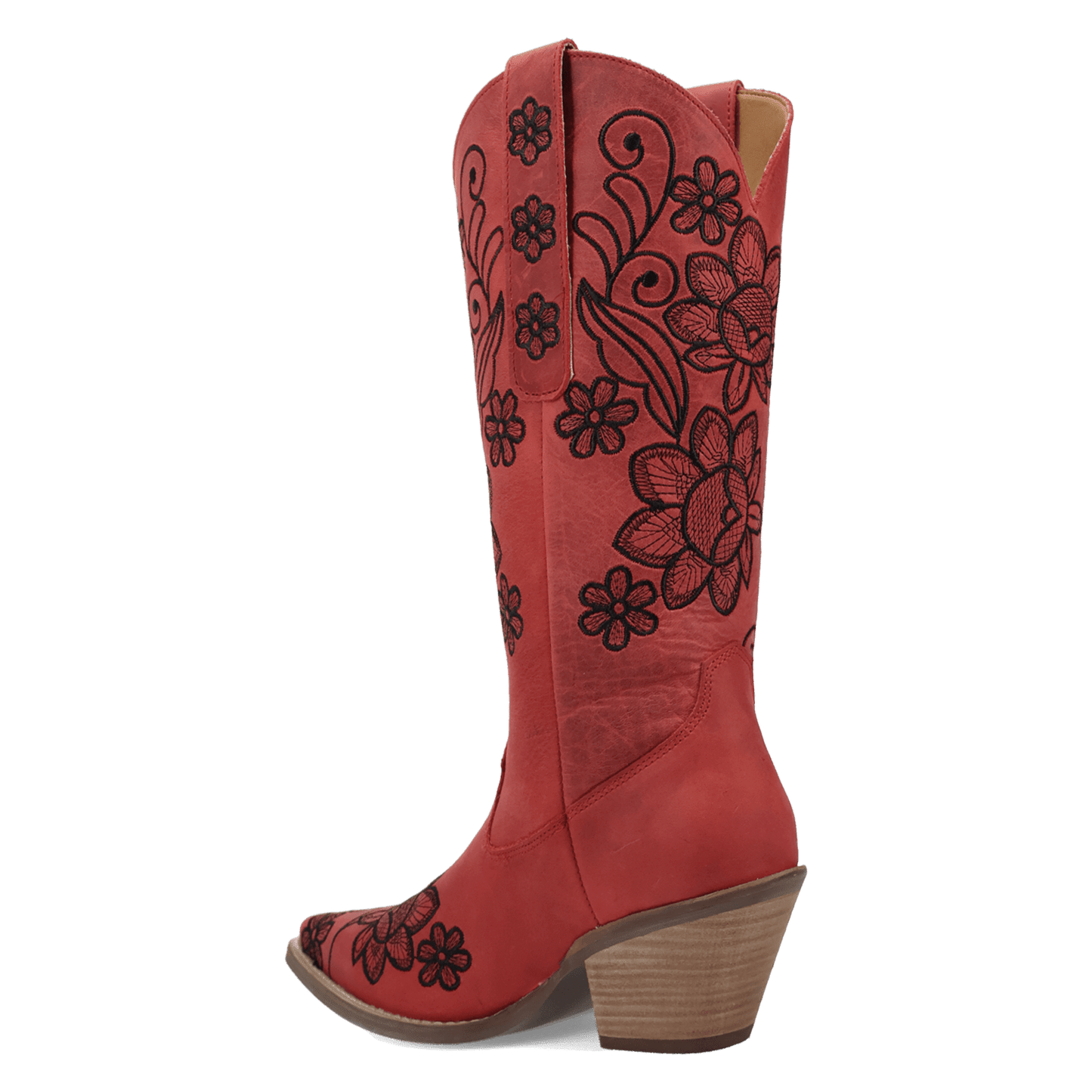 PRODUCT SHOT WESTERN SWING LEATHER BOOT AT 270 DEGREE ANGLE