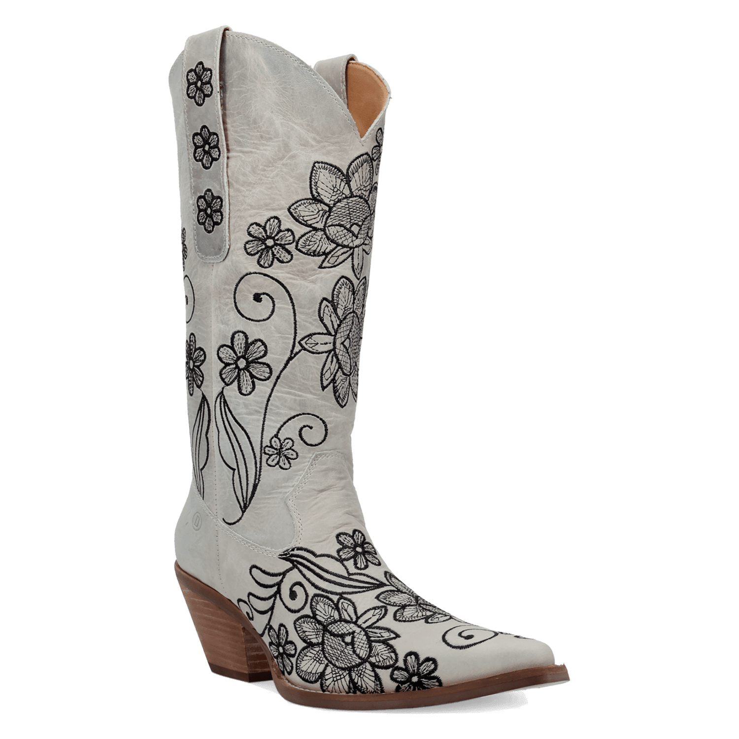 PRODUCT SHOT WESTERN SWING LEATHER BOOT AT 45 DEGREE ANGLE