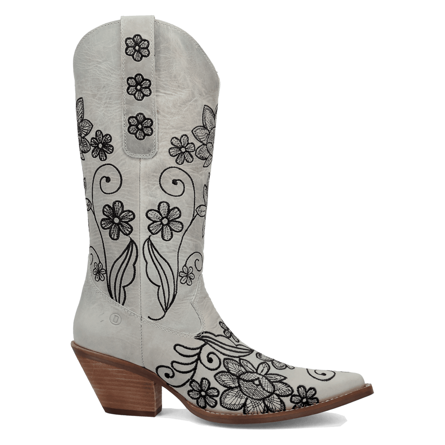 PRODUCT SHOT WESTERN SWING LEATHER BOOT AT 90 DEGREE INSIDE ANGLE