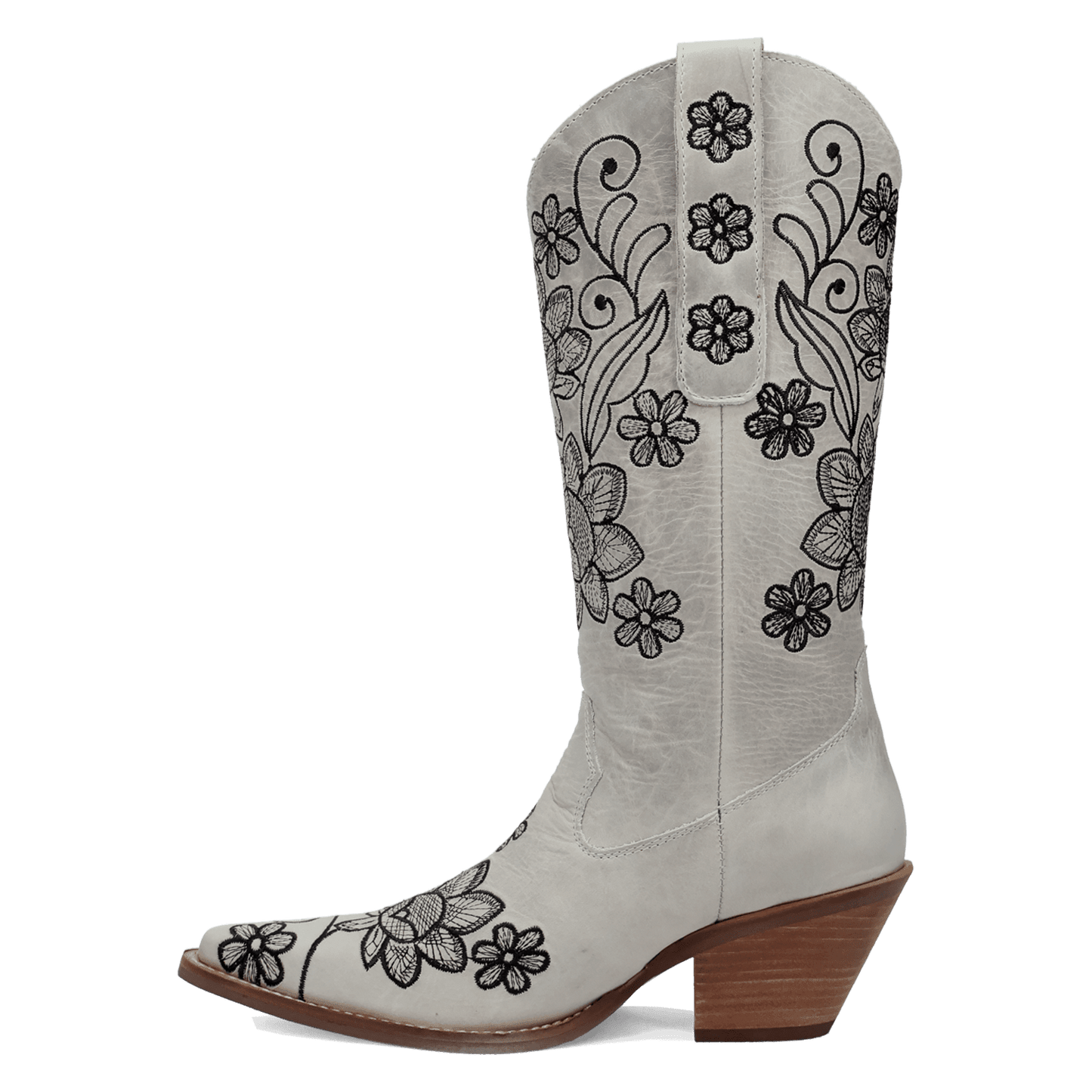 PRODUCT SHOT WESTERN SWING LEATHER BOOT AT 135 DEGREE OUTSIDE ANGLE