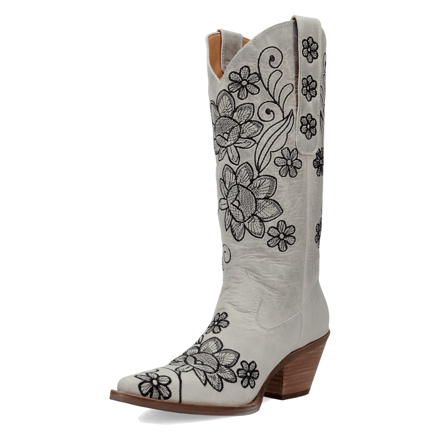PRODUCT SHOT WESTERN SWING LEATHER BOOT AT 225 DEGREE ANGLE