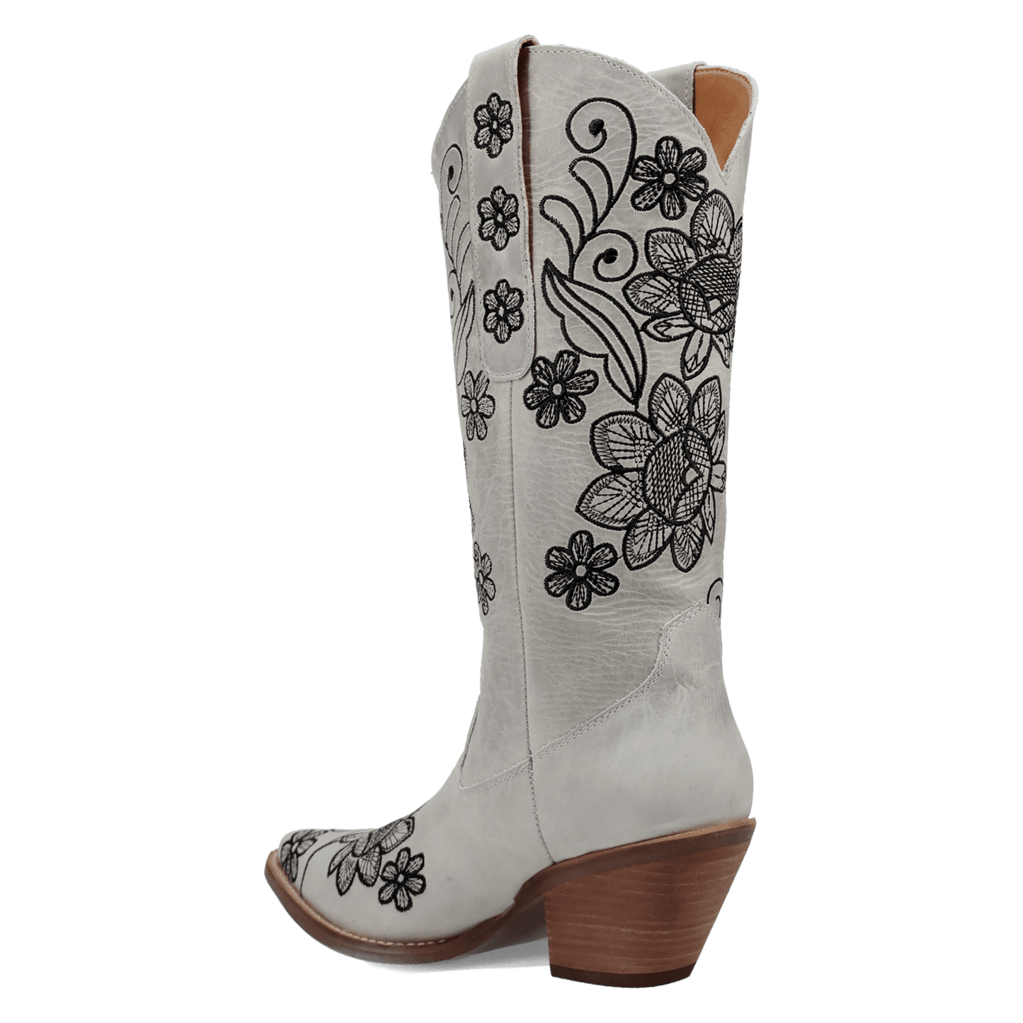 PRODUCT SHOT WESTERN SWING LEATHER BOOT AT 270 DEGREE ANGLE