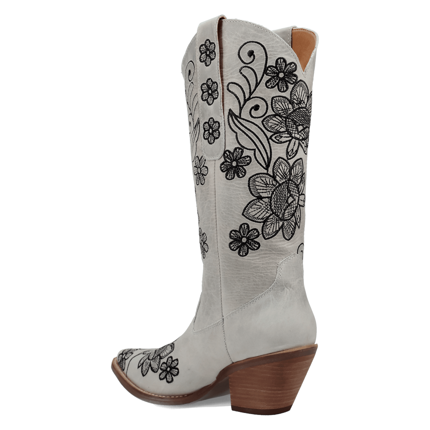 PRODUCT SHOT WESTERN SWING LEATHER BOOT AT 270 DEGREE ANGLE