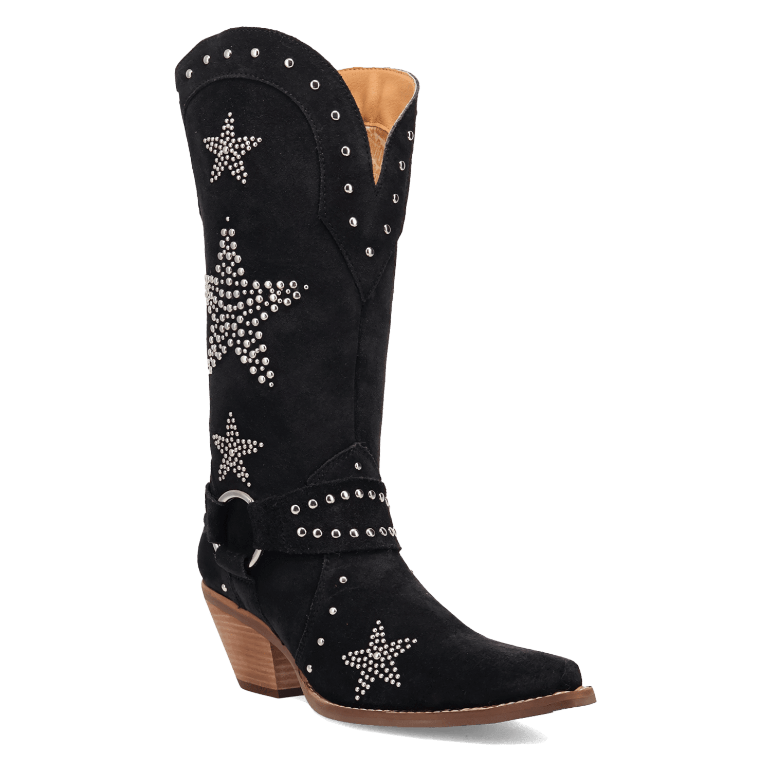 PRODUCT SHOT LUCKY STARS SUEDE LEATHER BOOT AT 45 DEGREE ANGLE