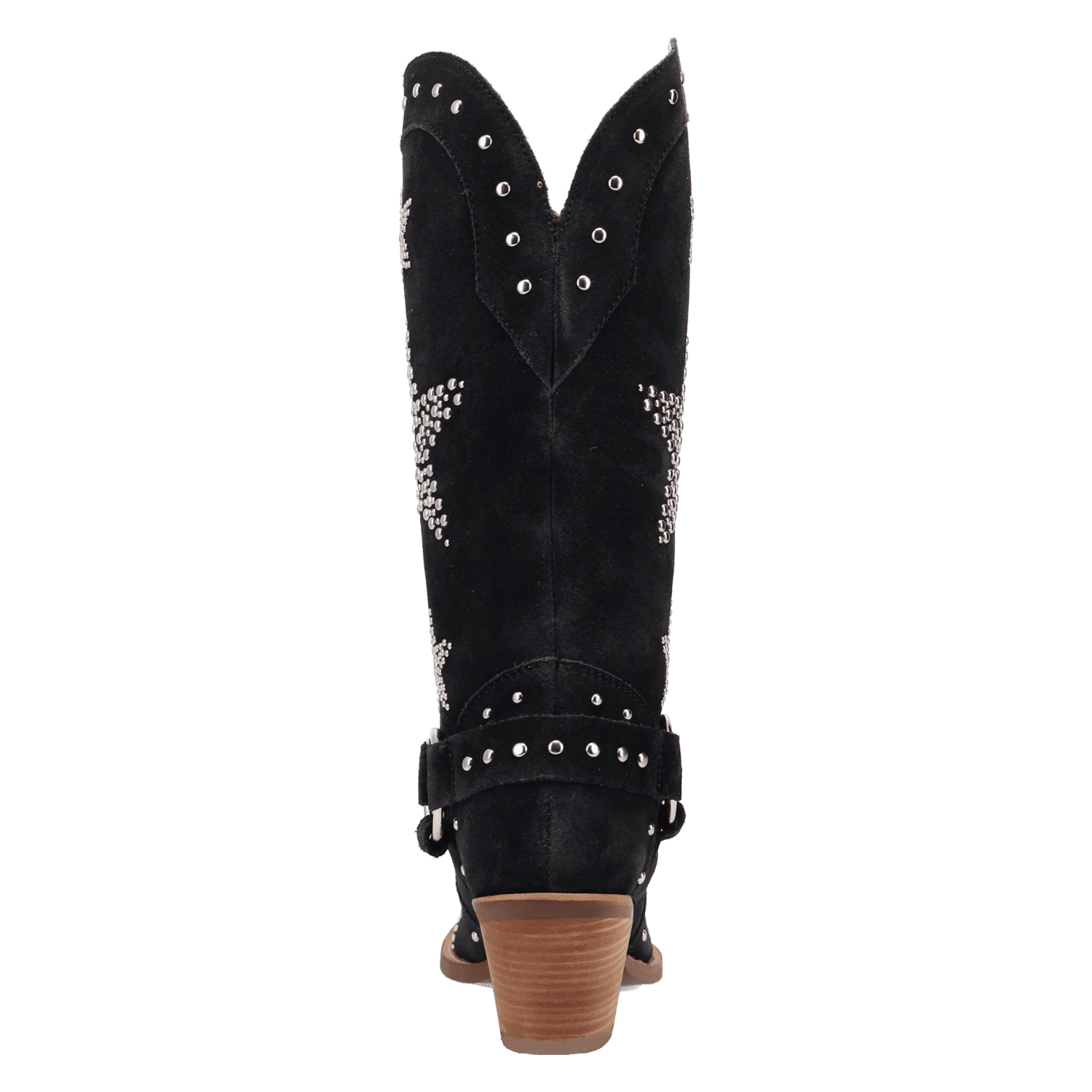 PRODUCT SHOT LUCKY STARS SUEDE LEATHER BOOT AT 180 DEGREE BACK ANGLE