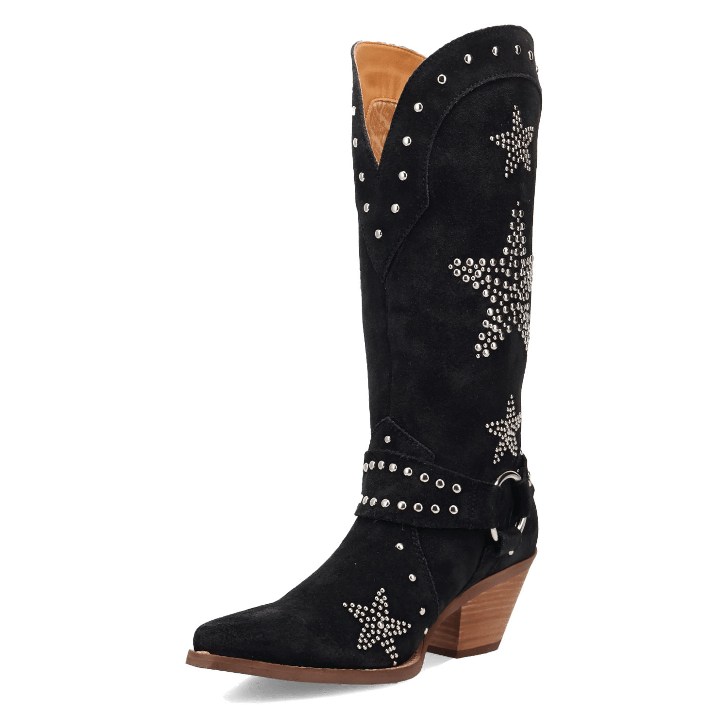 PRODUCT SHOT LUCKY STARS SUEDE LEATHER BOOT AT 225 DEGREE ANGLE