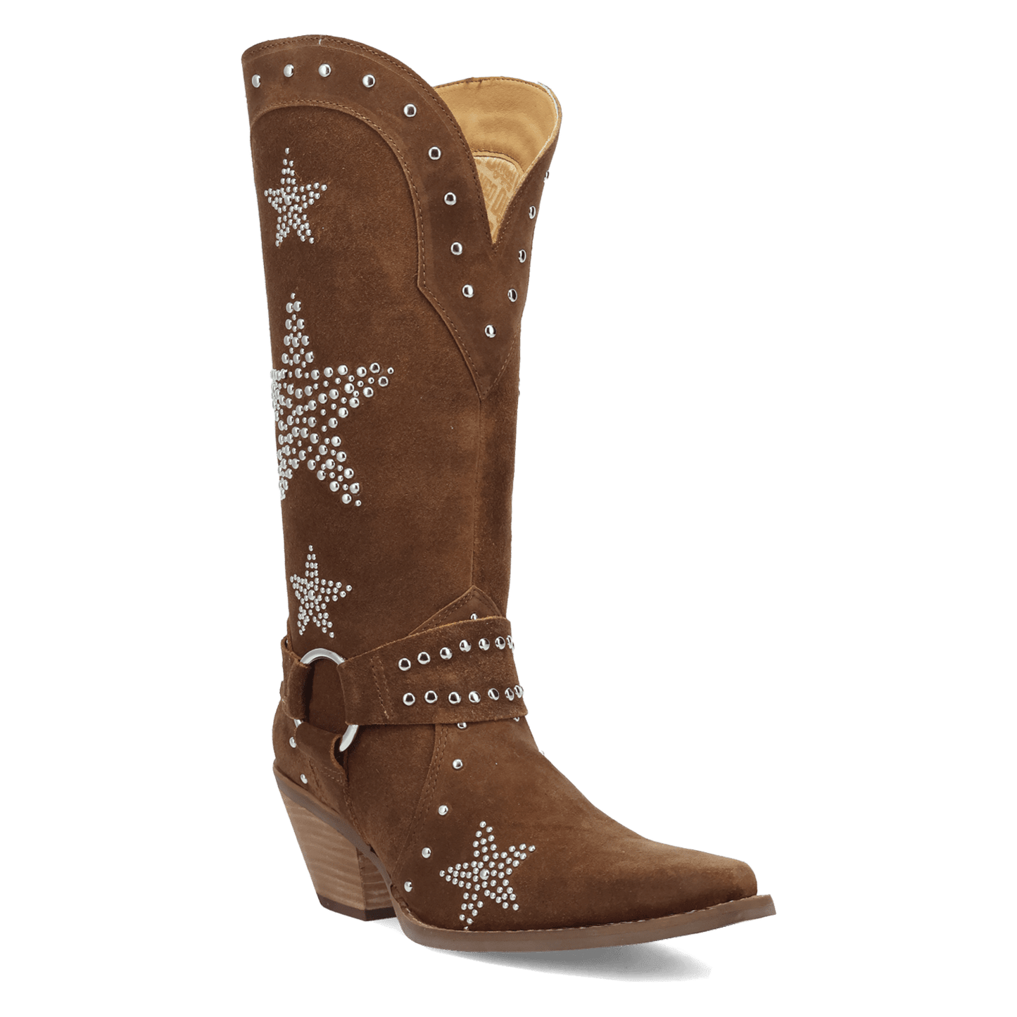 PRODUCT SHOT LUCKY STARS SUEDE LEATHER BOOT AT 45 DEGREE ANGLE