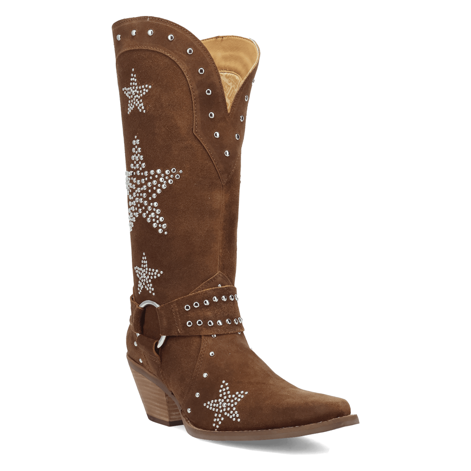PRODUCT SHOT LUCKY STARS SUEDE LEATHER BOOT AT 45 DEGREE ANGLE