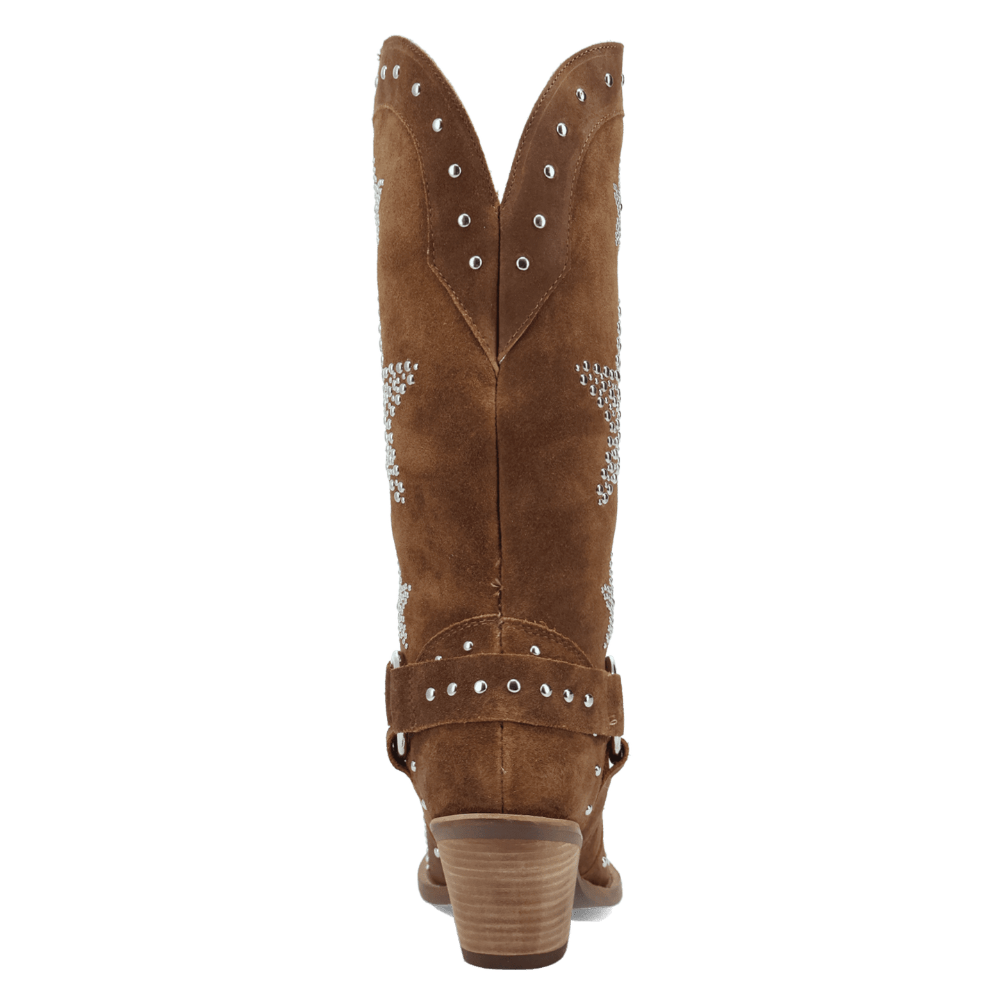 PRODUCT SHOT LUCKY STARS SUEDE LEATHER BOOT AT 180 DEGREE BACK ANGLE