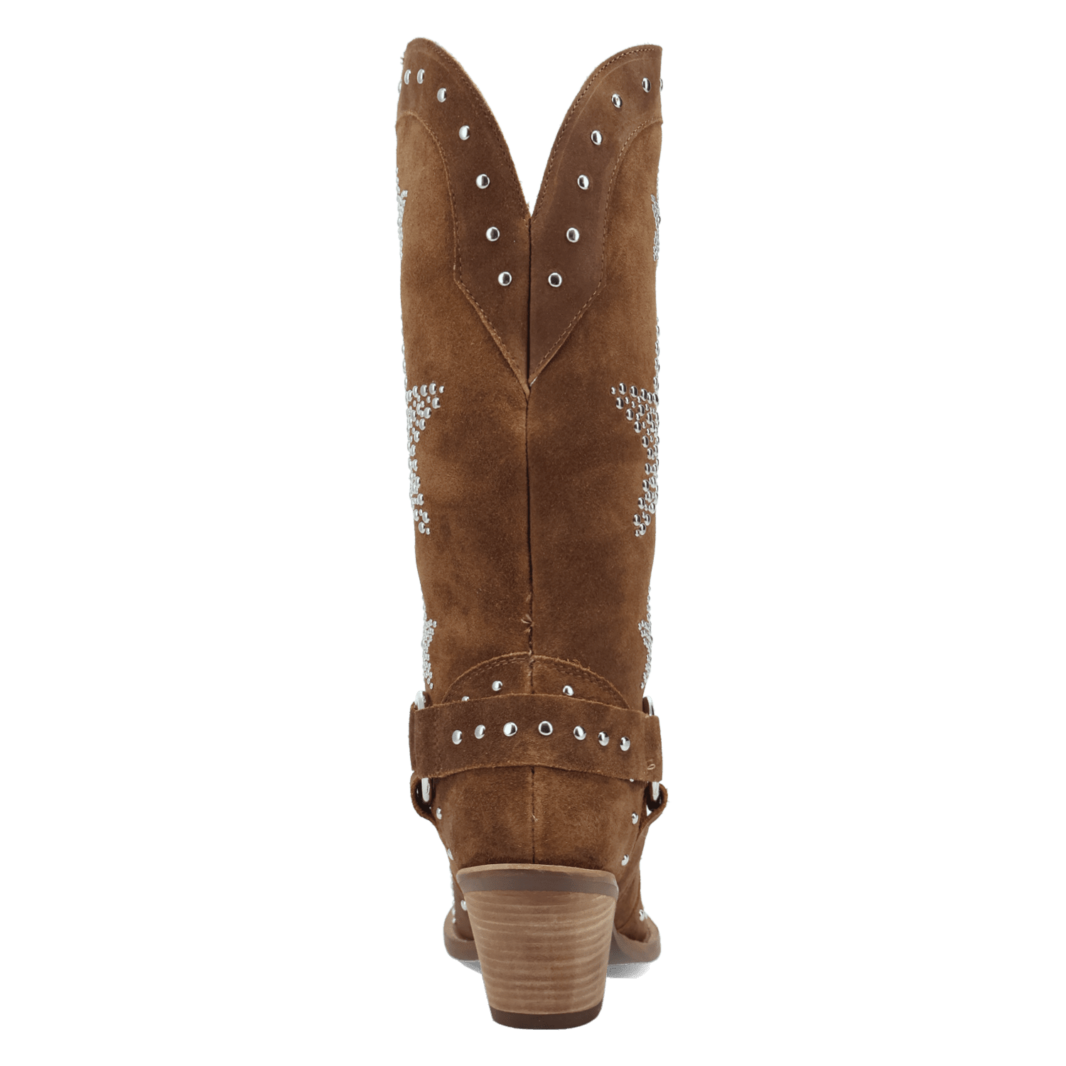 PRODUCT SHOT LUCKY STARS SUEDE LEATHER BOOT AT 180 DEGREE BACK ANGLE