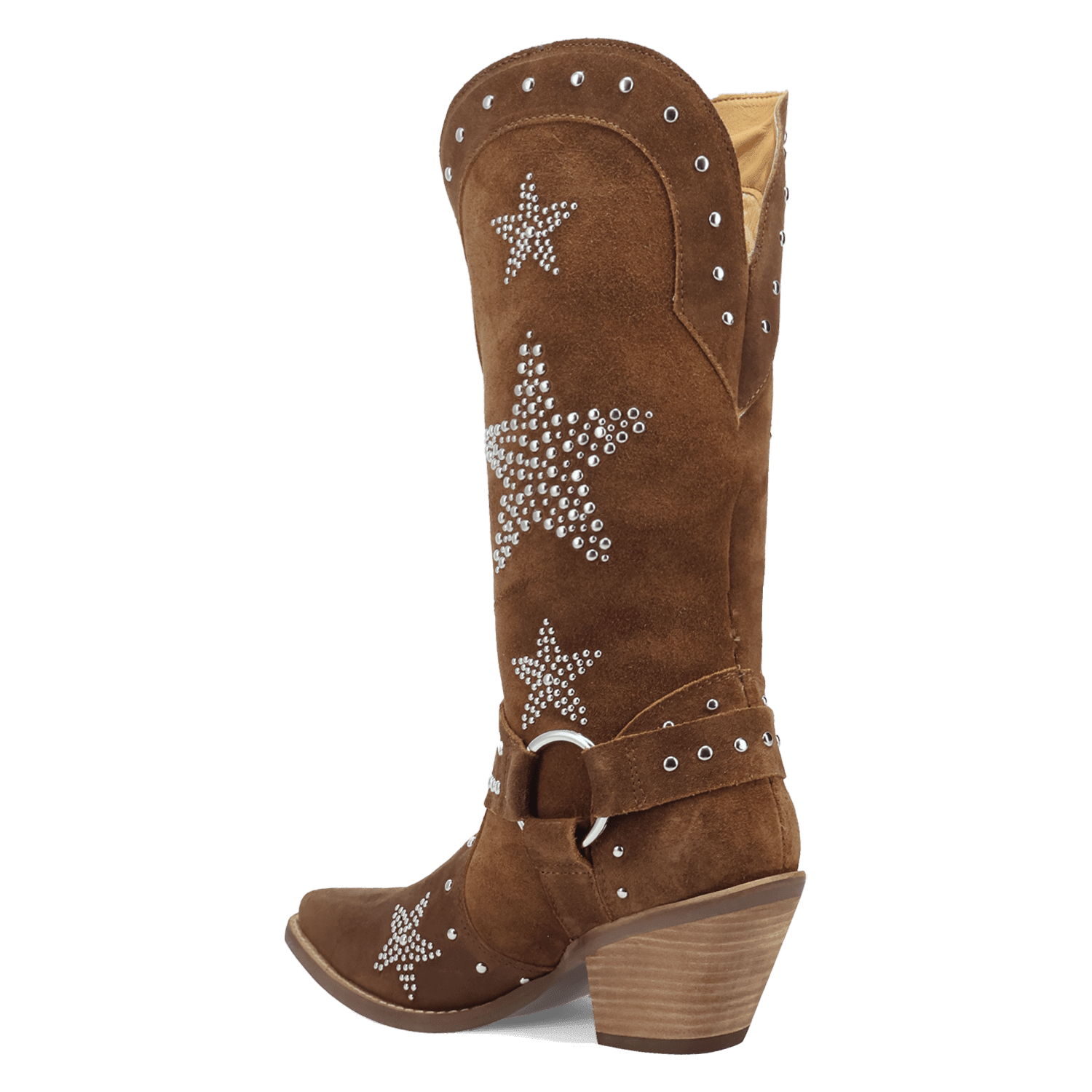 PRODUCT SHOT LUCKY STARS SUEDE LEATHER BOOT AT 270 DEGREE ANGLE