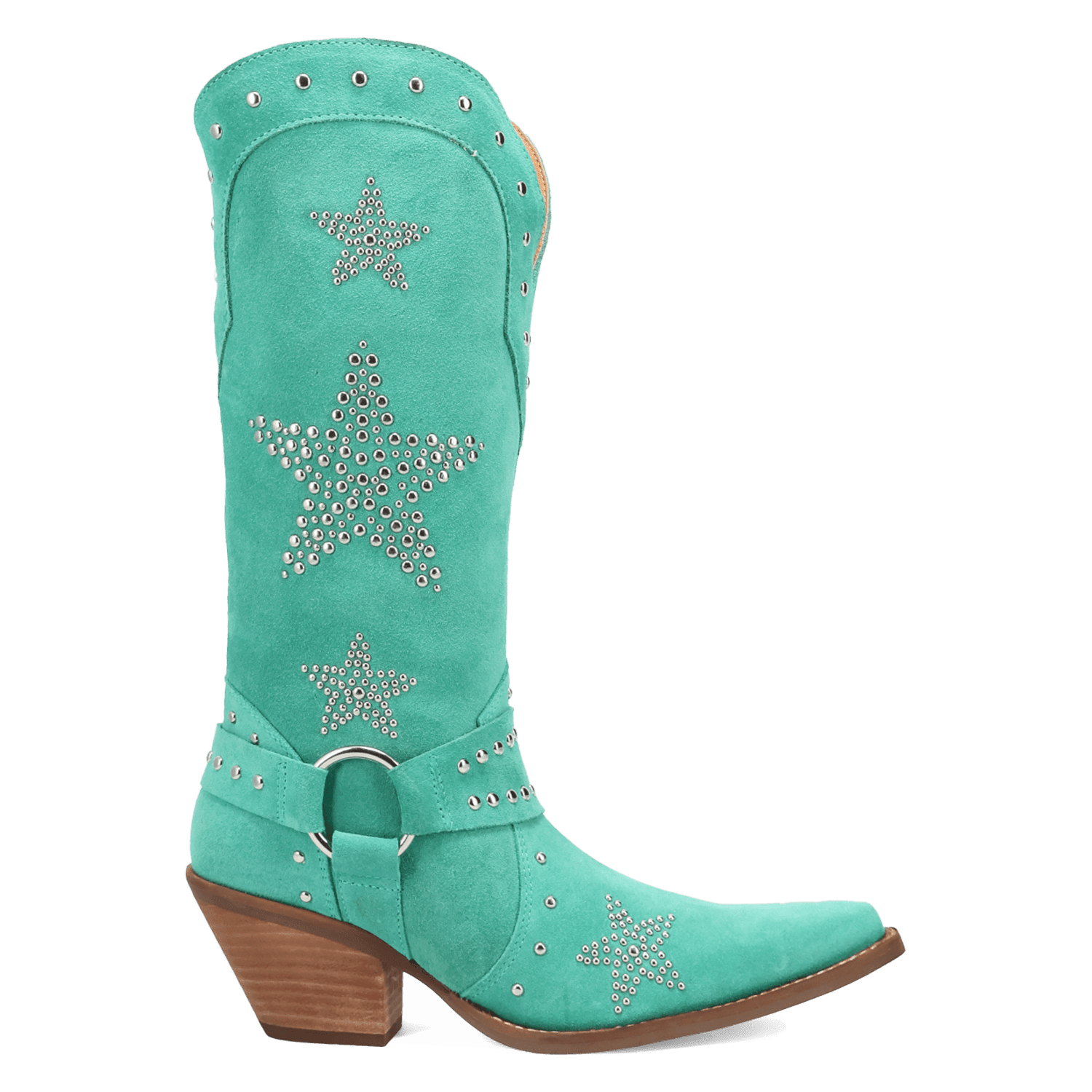 PRODUCT SHOT LUCKY STARS SUEDE LEATHER BOOT AT 90 DEGREE INSIDE ANGLE