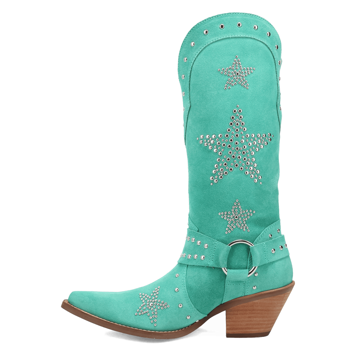 PRODUCT SHOT LUCKY STARS SUEDE LEATHER BOOT AT 135 DEGREE OUTSIDE ANGLE