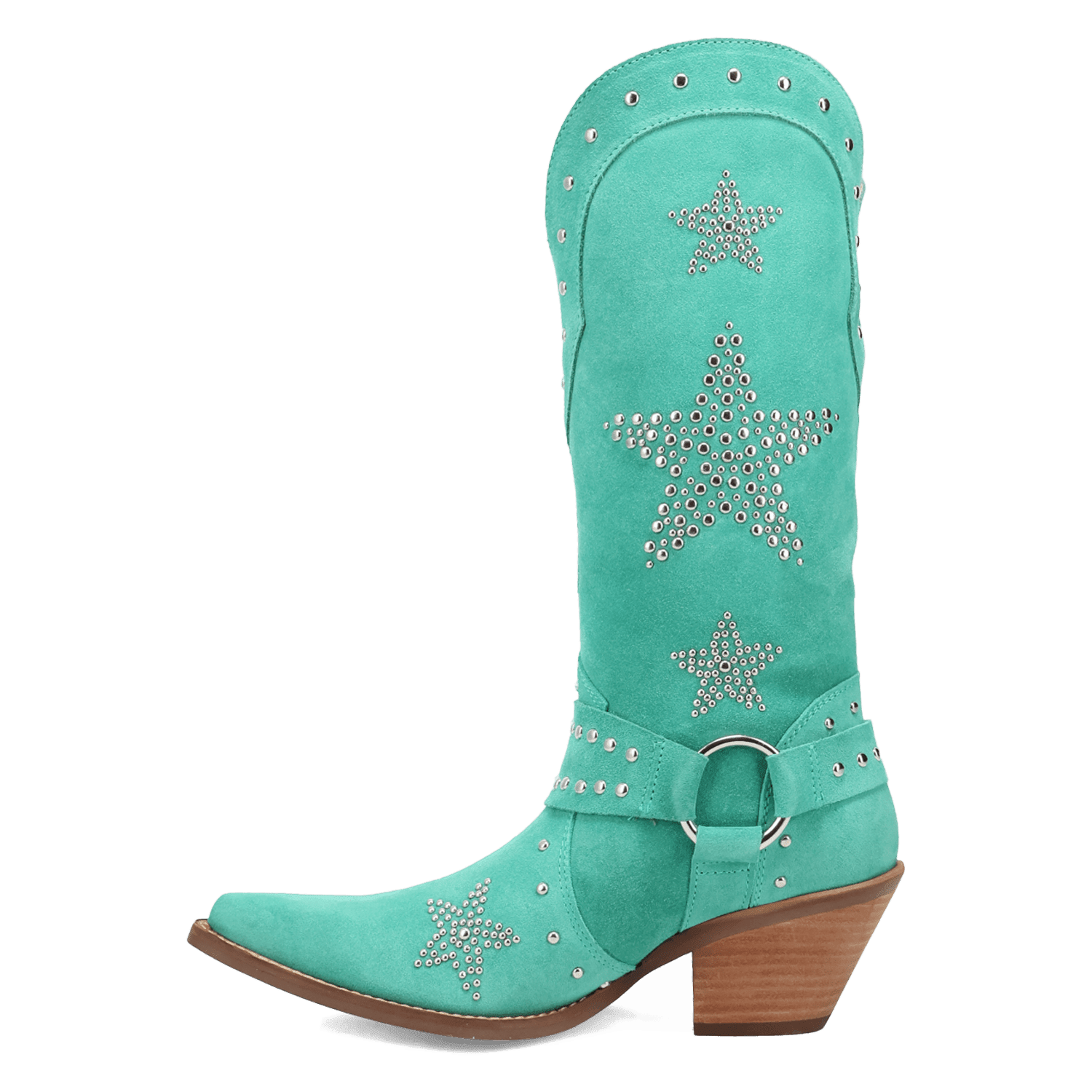 PRODUCT SHOT LUCKY STARS SUEDE LEATHER BOOT AT 135 DEGREE OUTSIDE ANGLE