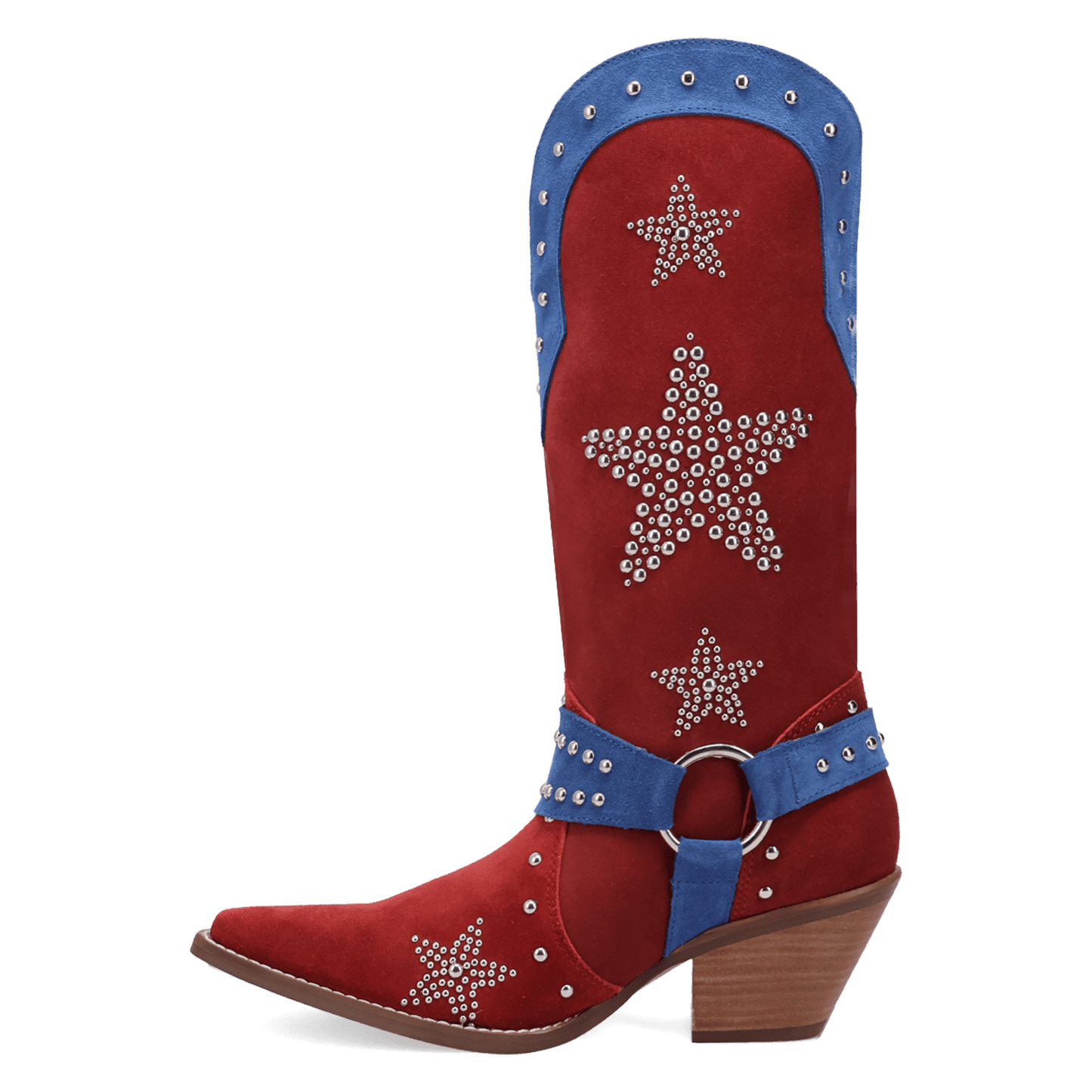 PRODUCT SHOT LUCKY STARS SUEDE LEATHER BOOT AT 135 DEGREE OUTSIDE ANGLE