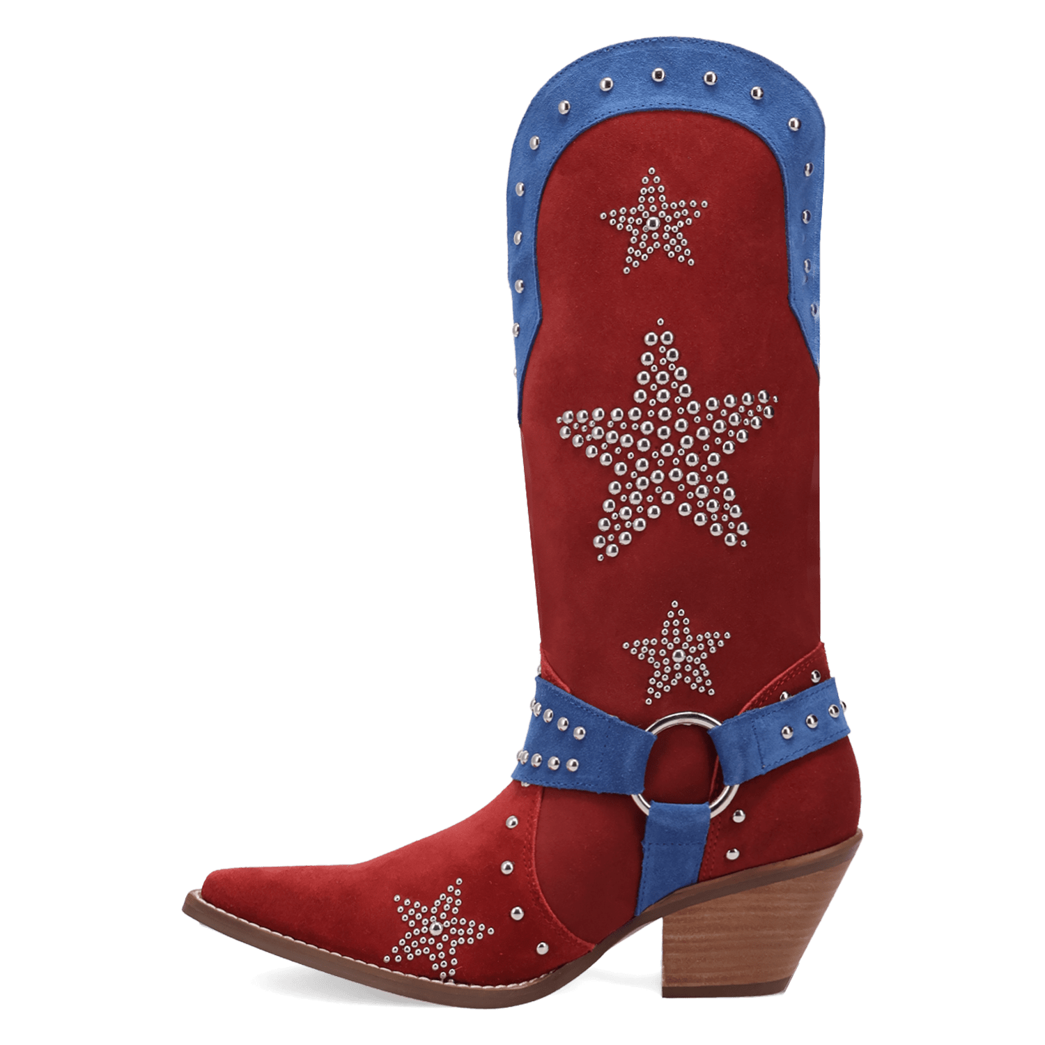 PRODUCT SHOT LUCKY STARS SUEDE LEATHER BOOT AT 135 DEGREE OUTSIDE ANGLE