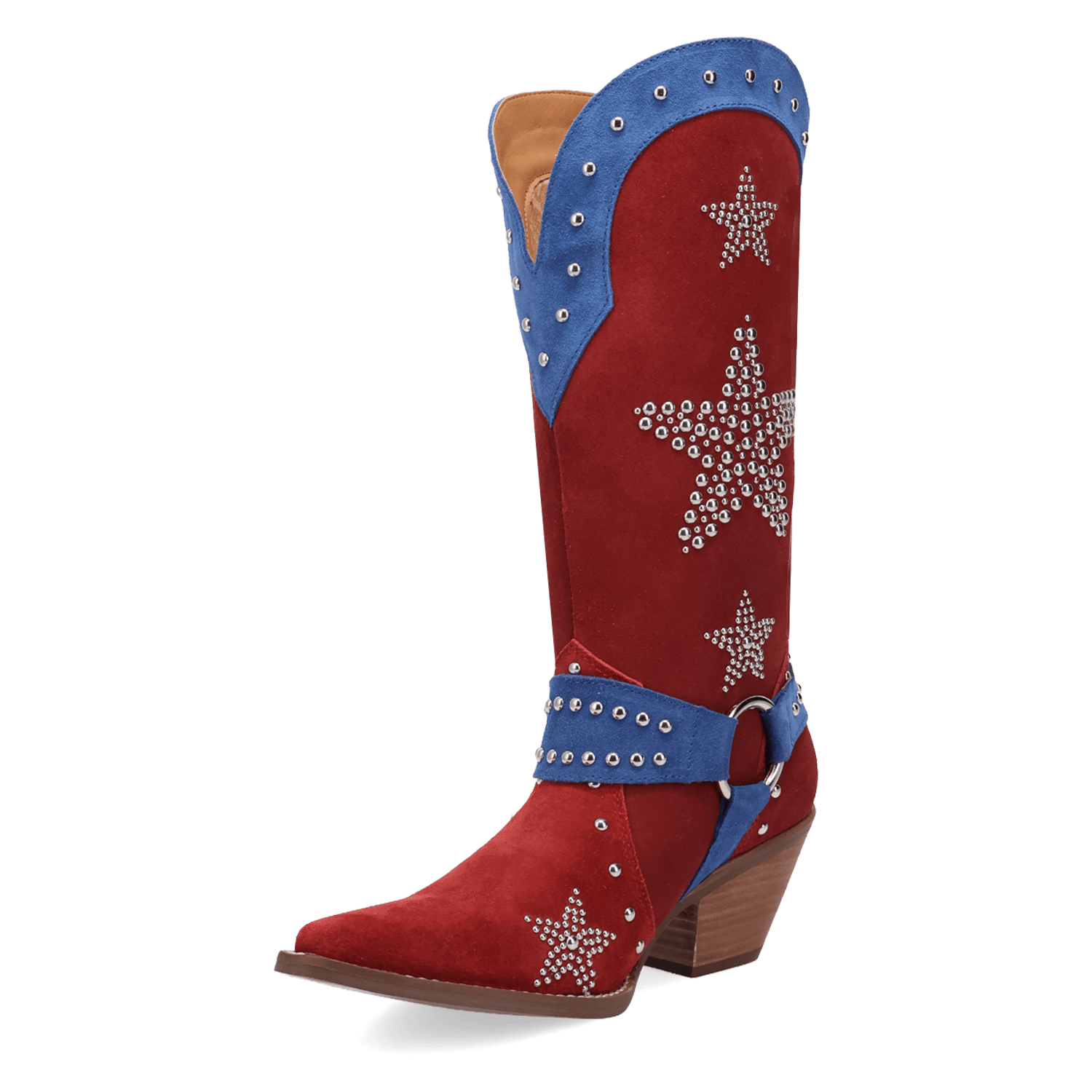 PRODUCT SHOT LUCKY STARS SUEDE LEATHER BOOT AT 225 DEGREE ANGLE