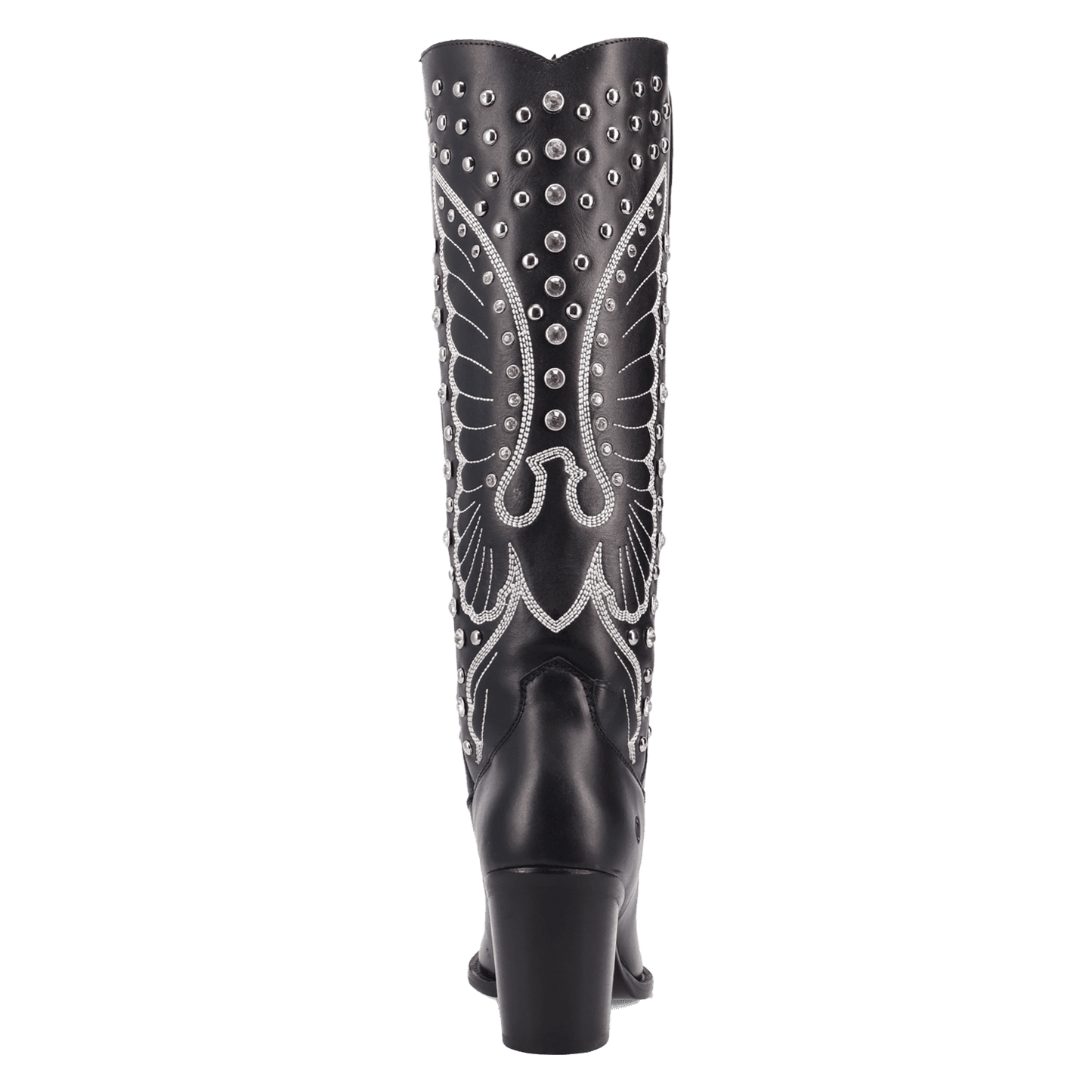 PRODUCT SHOT DIAMONDS FOREVER LEATHER BOOT AT 180 DEGREE BACK ANGLE