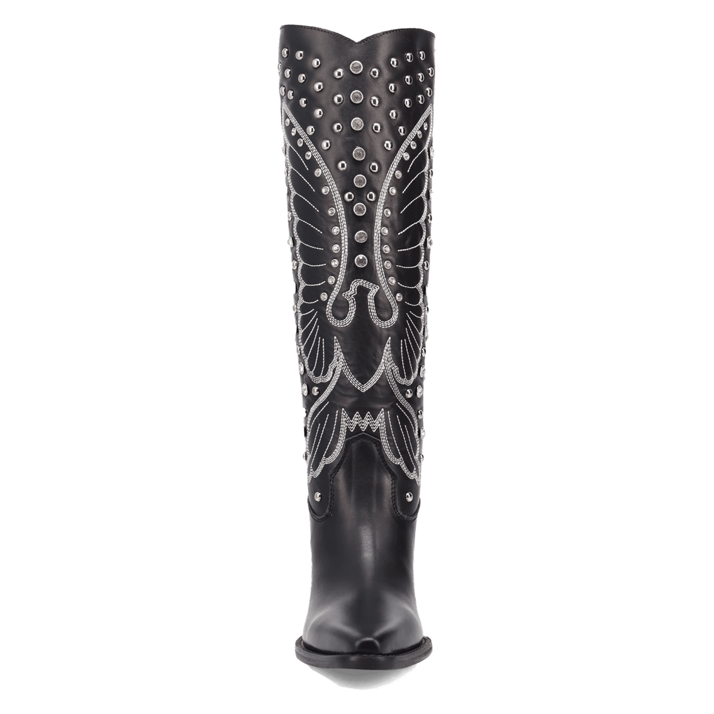PRODUCT SHOT DIAMONDS FOREVER LEATHER BOOT AT FRONT ANGLE