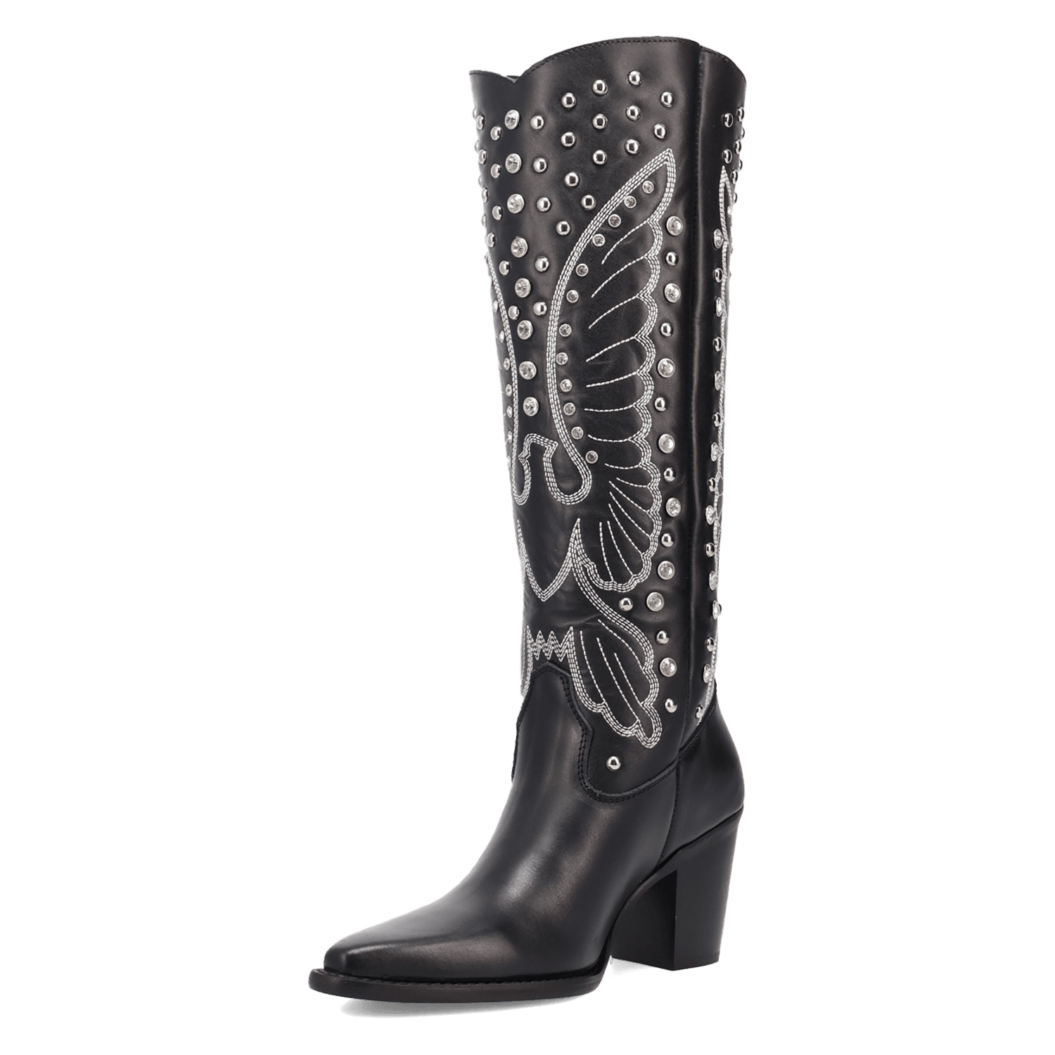 PRODUCT SHOT DIAMONDS FOREVER LEATHER BOOT AT 225 DEGREE ANGLE