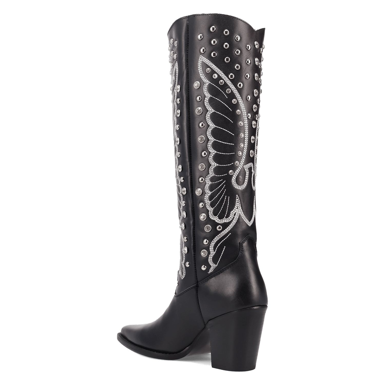 PRODUCT SHOT DIAMONDS FOREVER LEATHER BOOT AT 270 DEGREE ANGLE